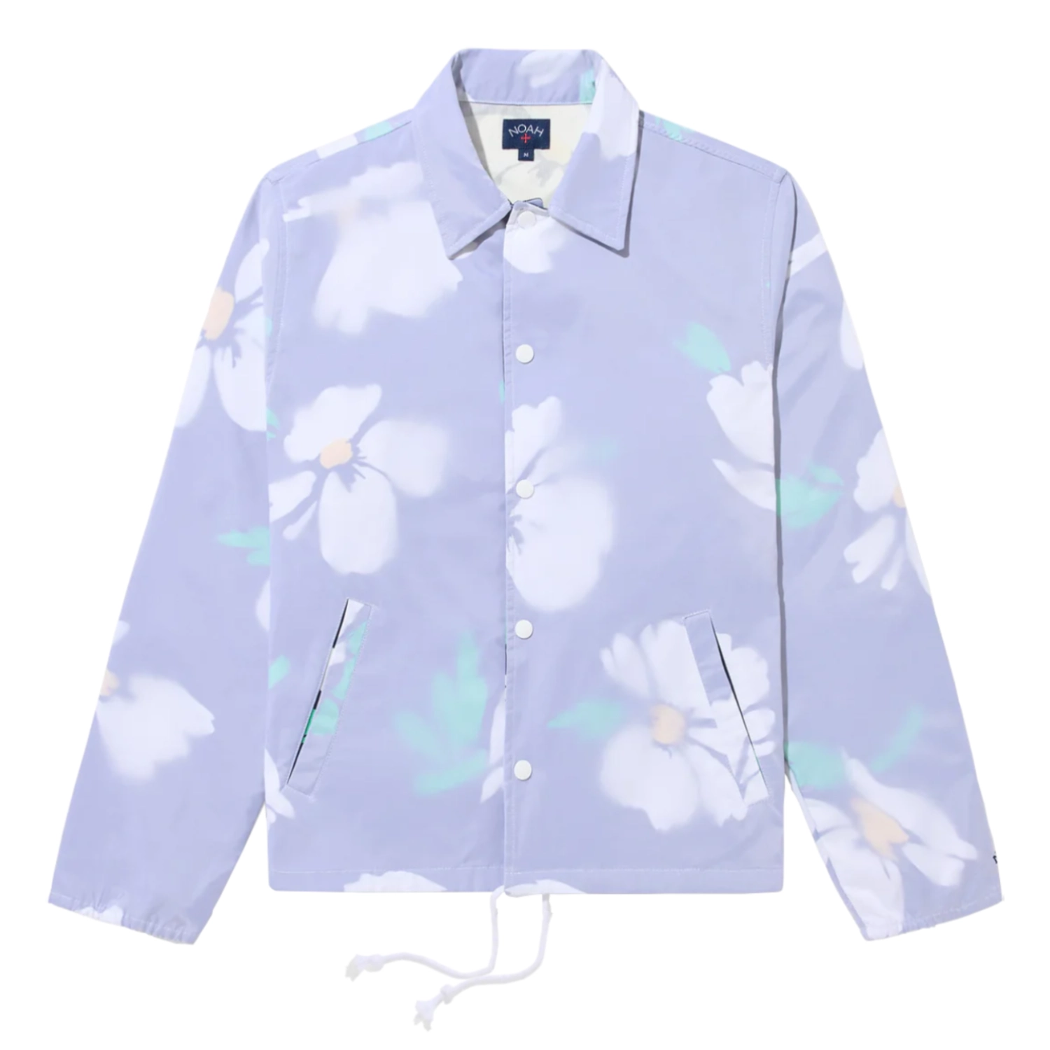 Noah Double Layer Campus Jacket White/Multi front view in a white background