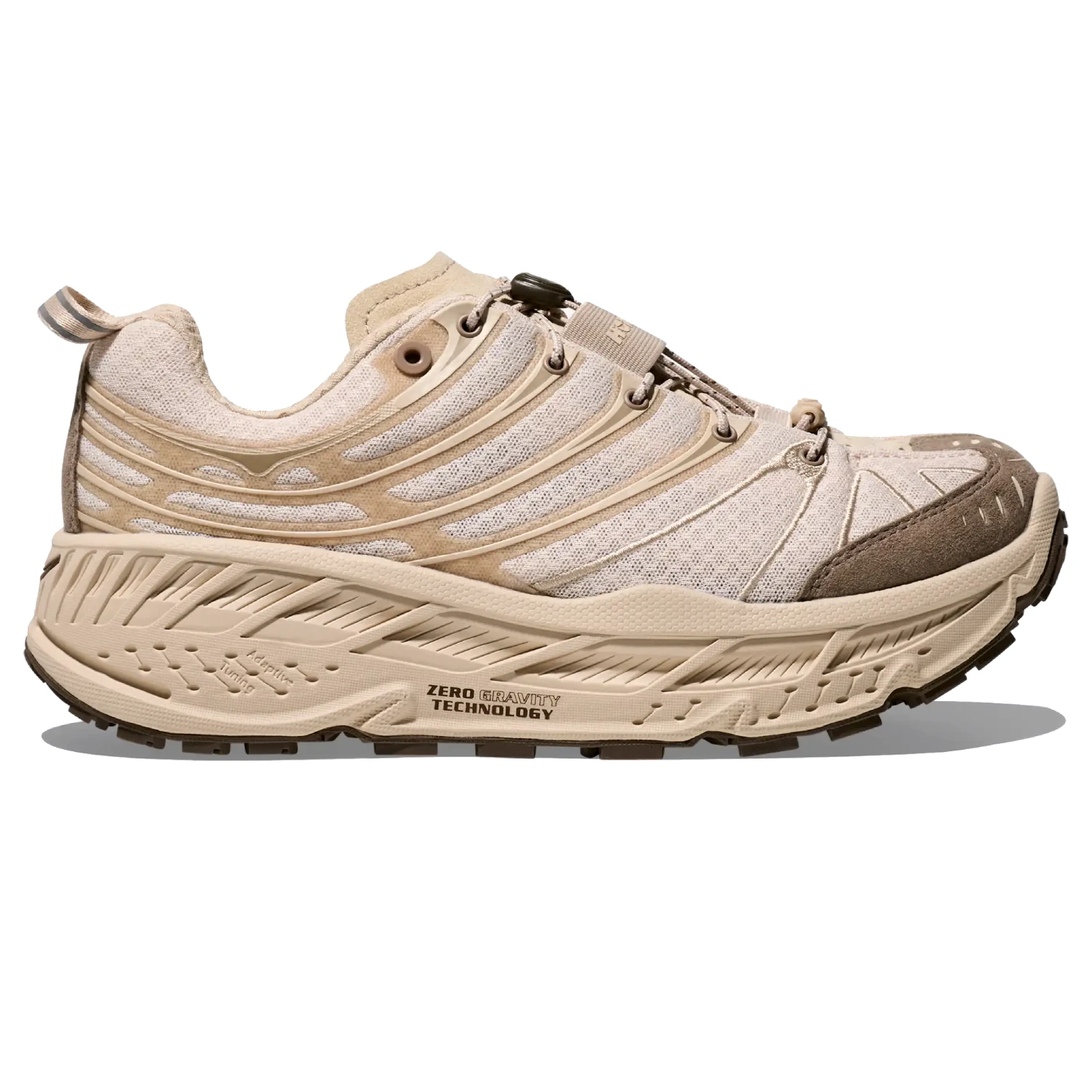 Hoka Stinson Evo OG Oat/Oat Milk side view in a white background