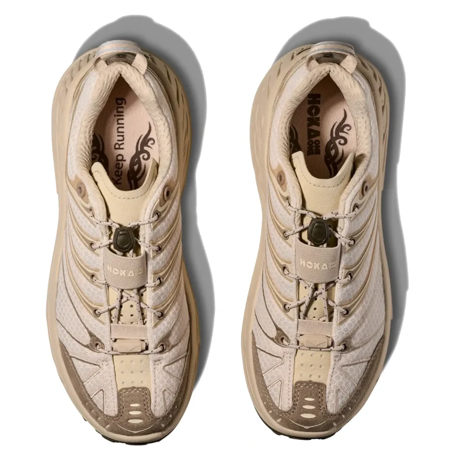 Hoka Stinson Evo OG Oat/Oat Milk top view in a white background