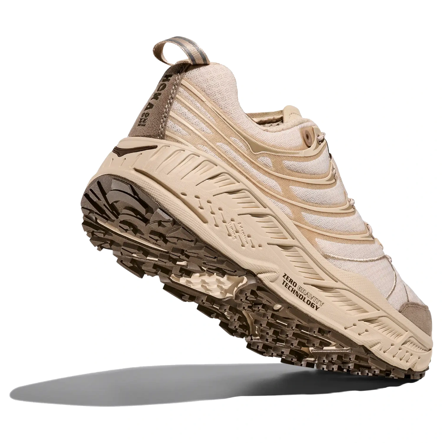 Hoka Stinson Evo OG Oat/Oat Milk side/bottom view in a white background