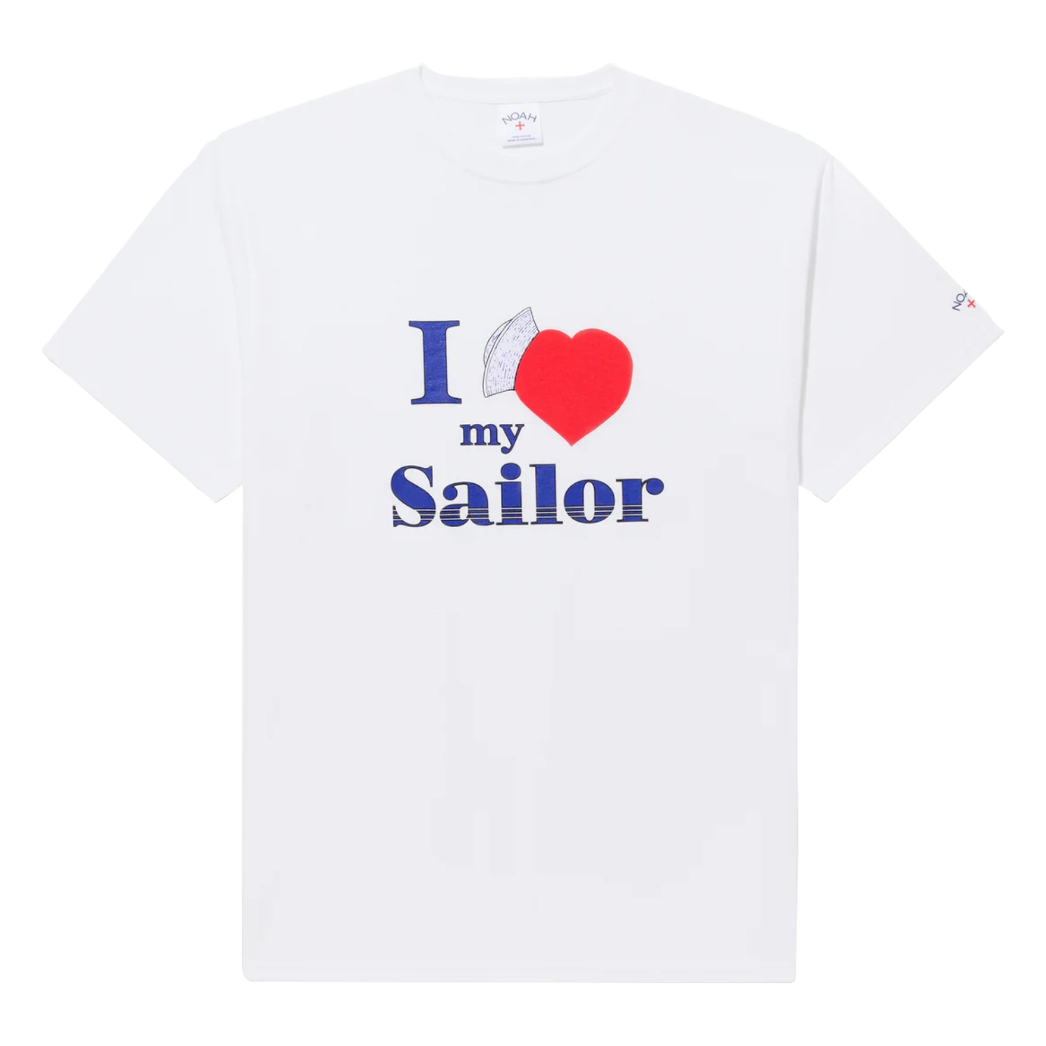 Noah I Love My Sailor Tee front view in a white background