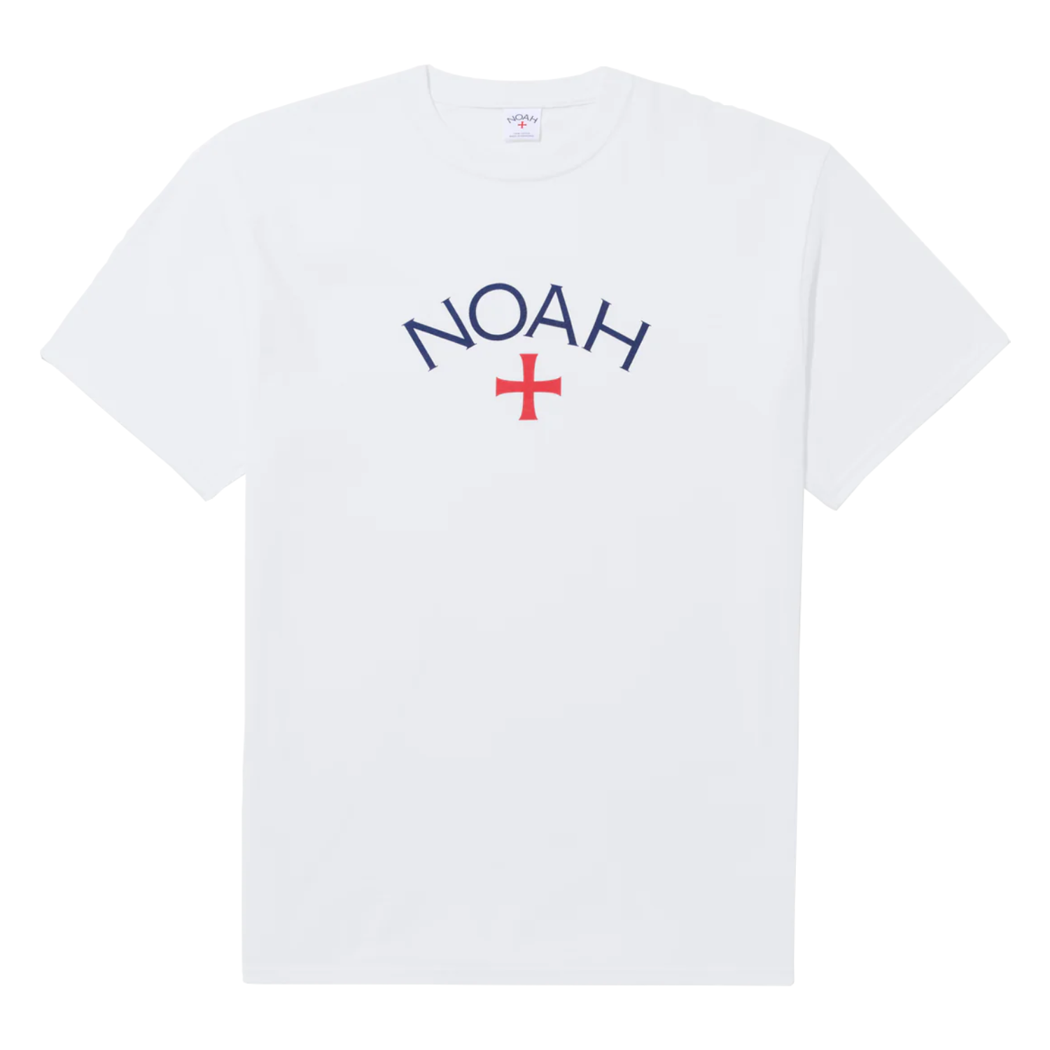 Noah Core Logo Tee White front view in a white background