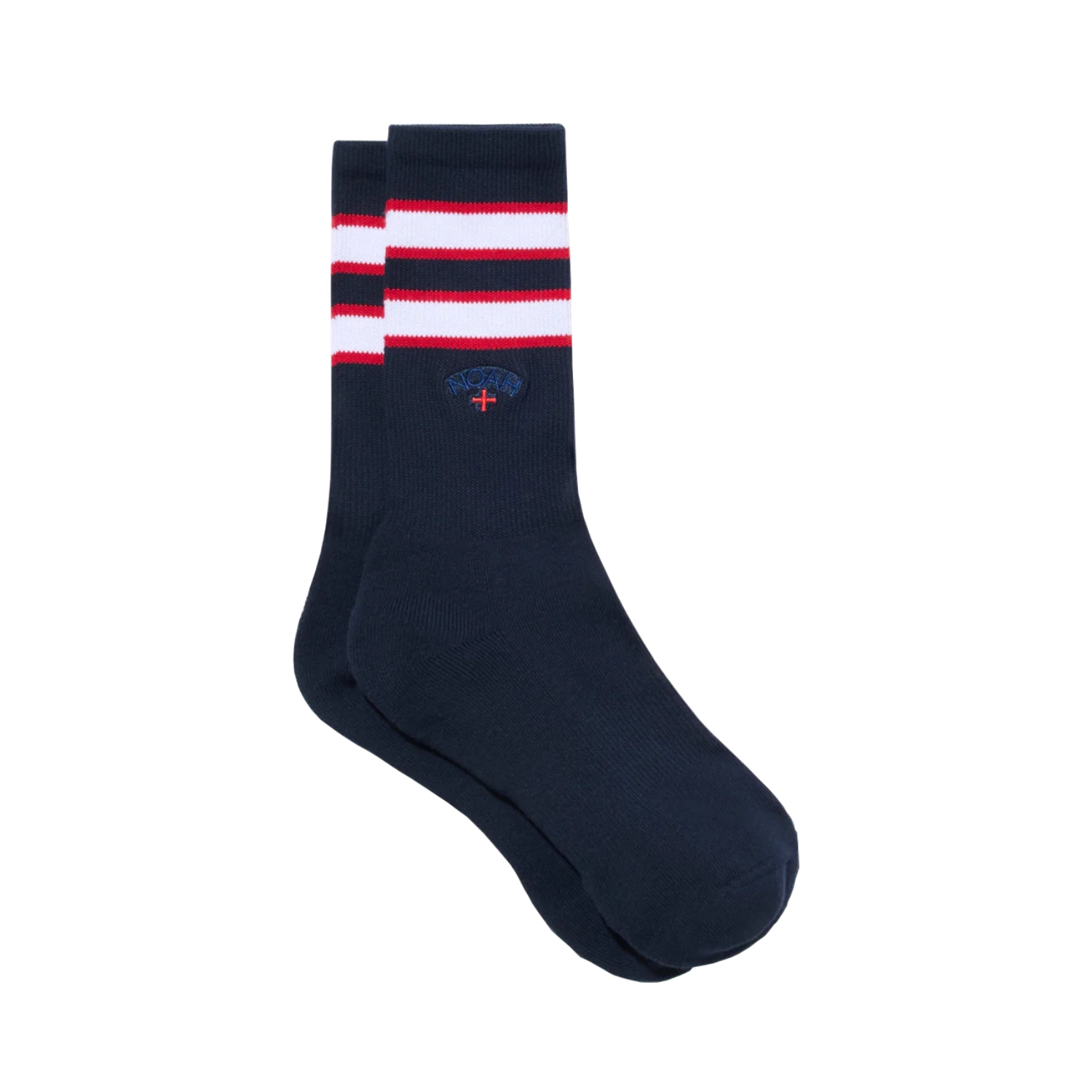 Noah Striped Sock Navy in a white background