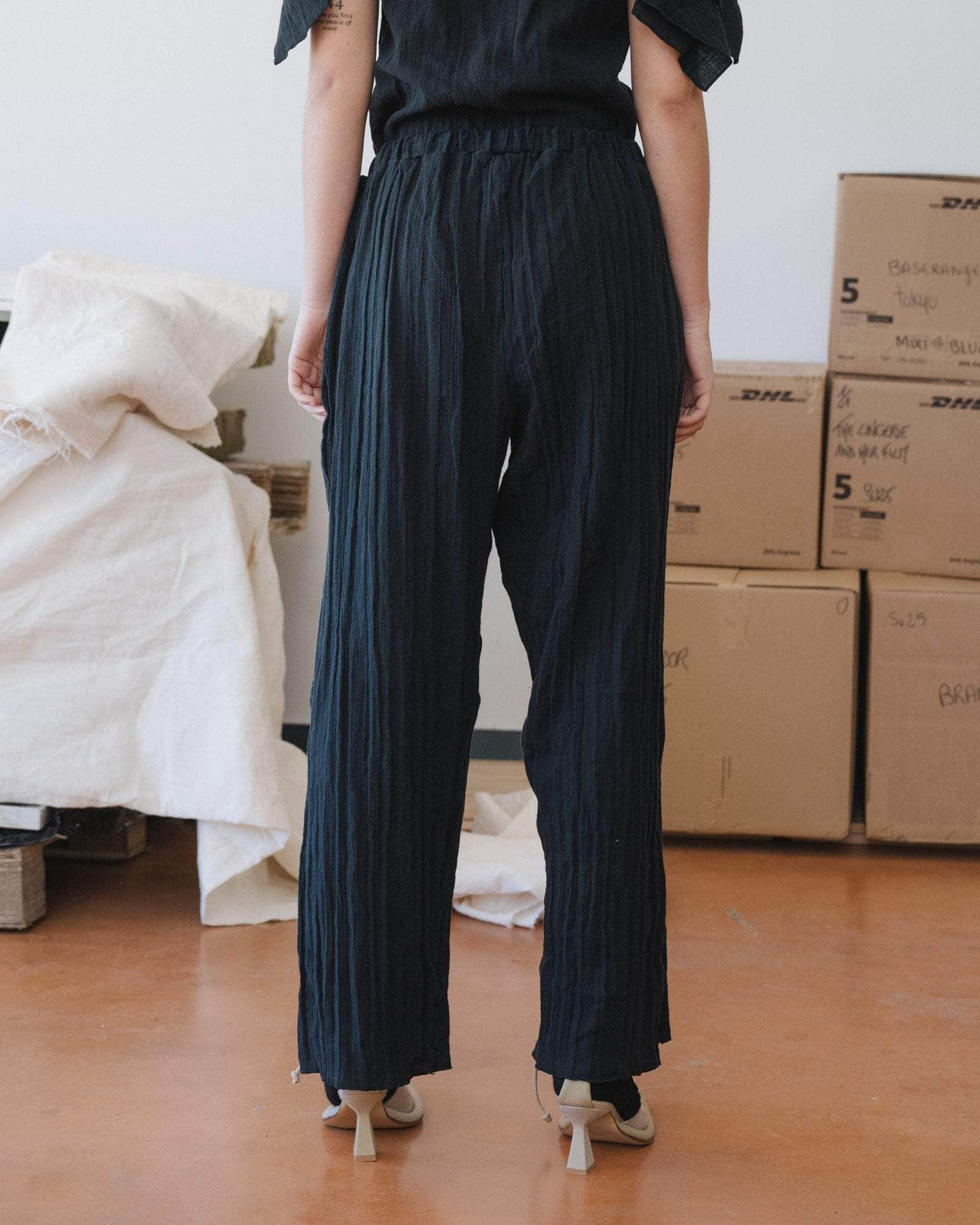 Baserange Folio Pants Black back view on model