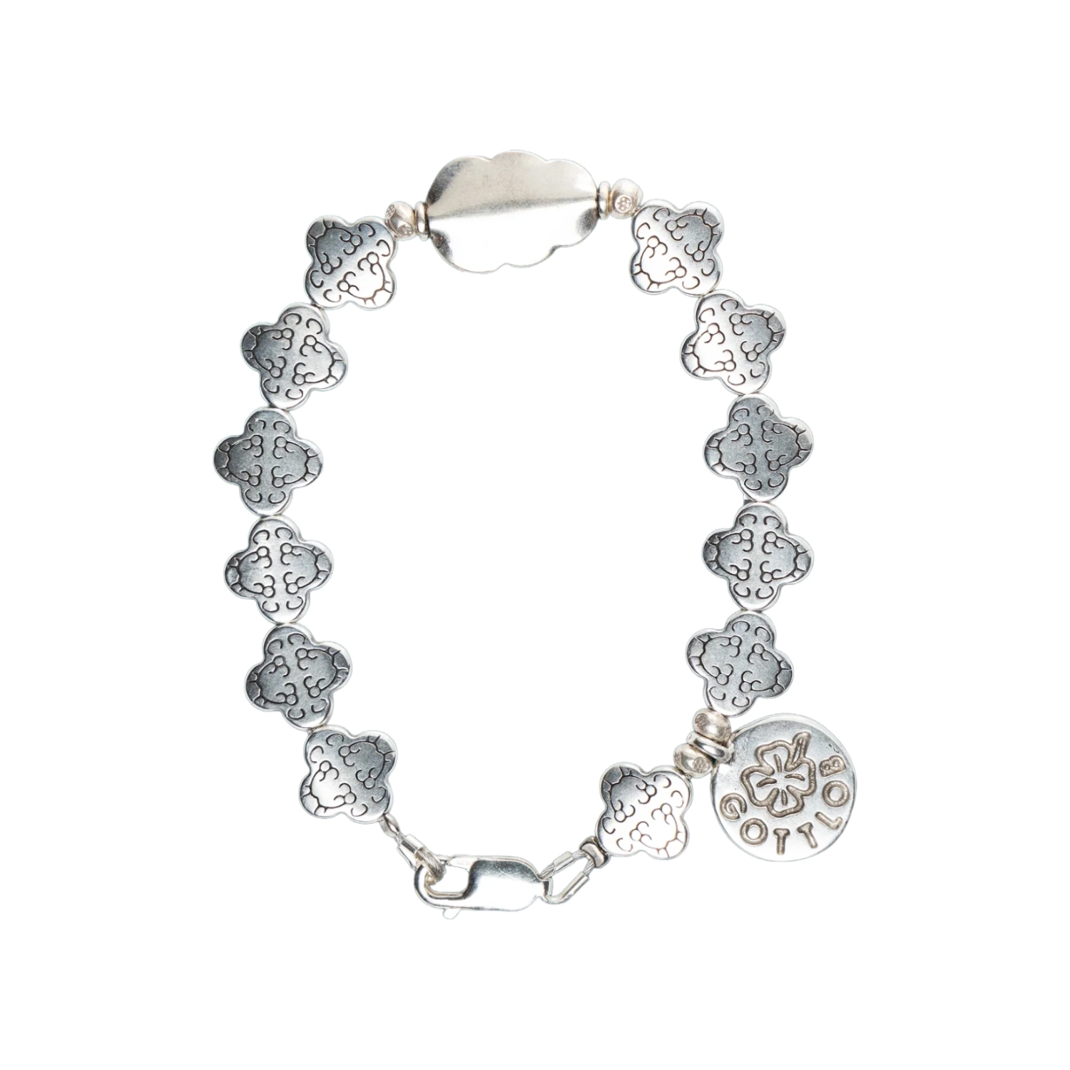 Gottlob Edition No. 1 Bracelet Silver Leaf in a white background