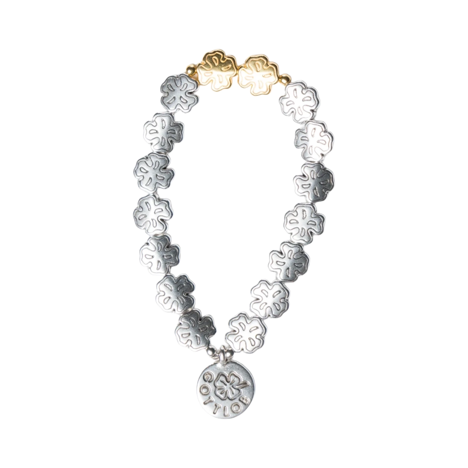 Gottlob Edition No. 3 Bracelet Silver Gold in a white background