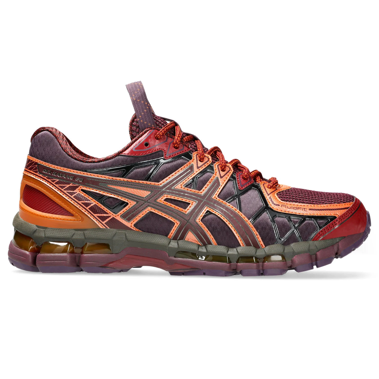 Asics UB10-S Gel KAYANO 20 Deep Plum/Beet Juice side view in a white background