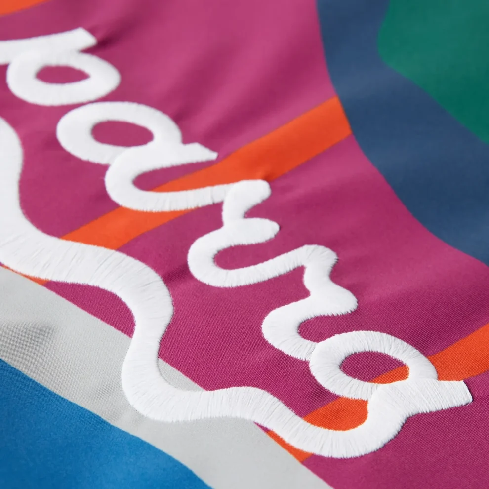 by Parra The Festival Fence Bag Blue detail in a white background