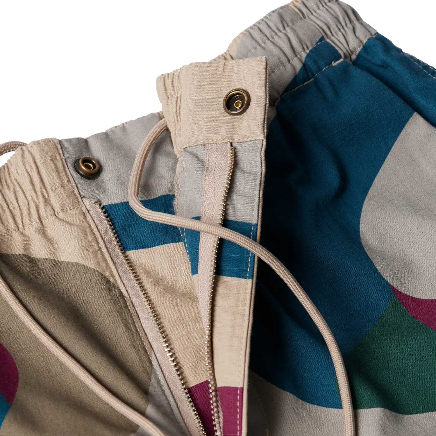by Parra The Wall Camo Shorts front view detail in a white background