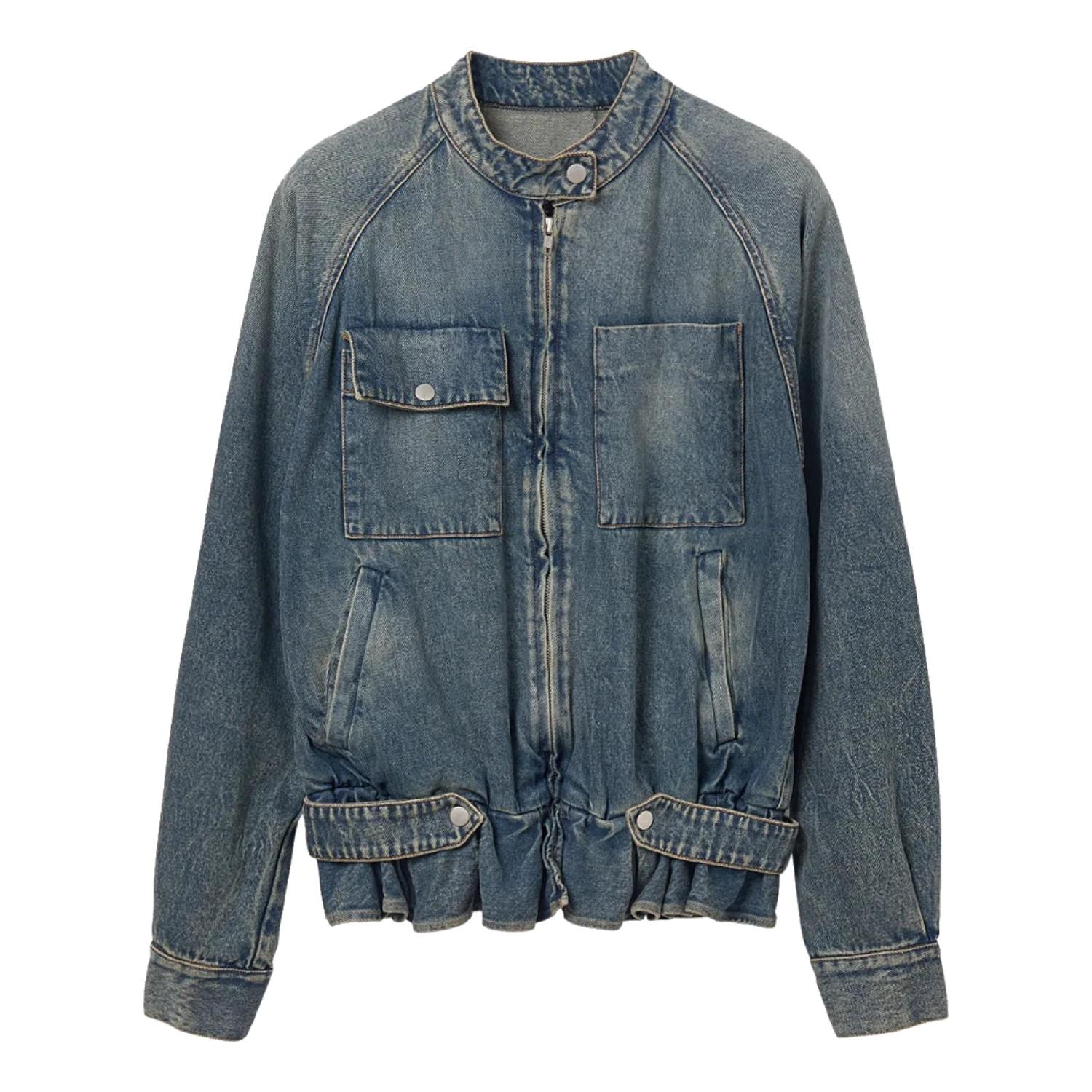 Gimaguas Corinne Jacket Denim front view in a white background