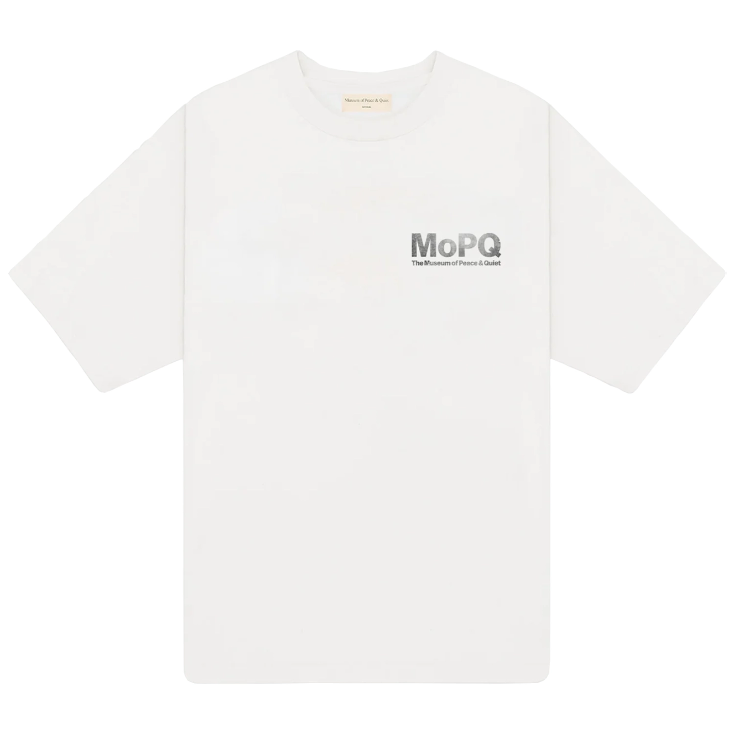 Museum of Peace and Quiet Contemporary Museum T-Shirt White front view in a white background