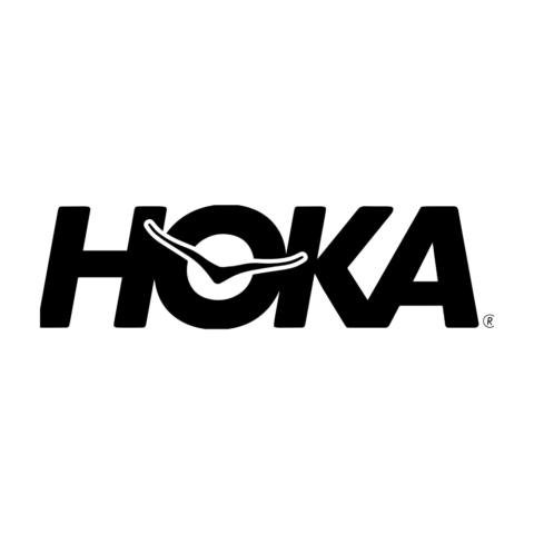Hoka logo over a white background.