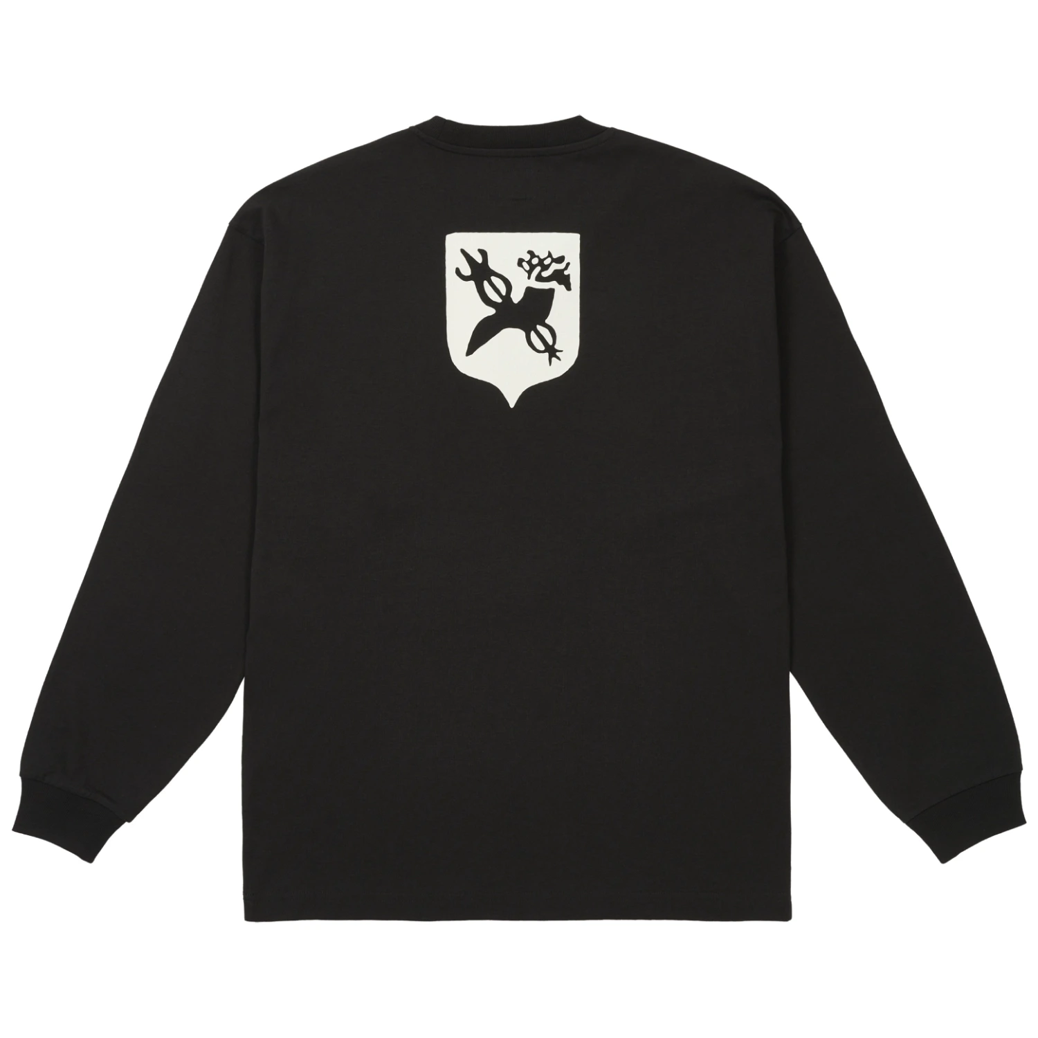 The Trilogy Tapes Pathetic Legion Longsleeve Black back view in a white background