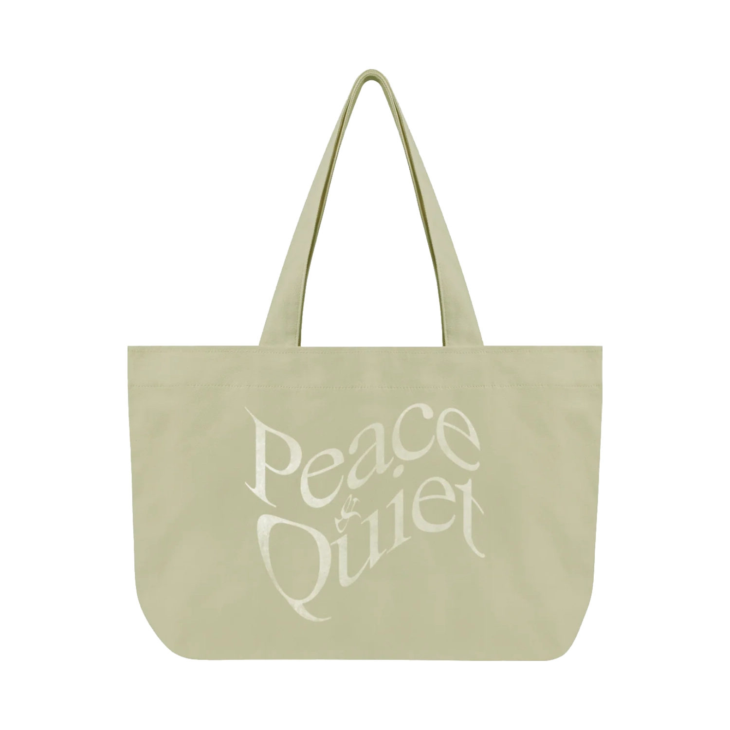 Museum of Peace and Quiet Warped Tote Matcha front view in a white background