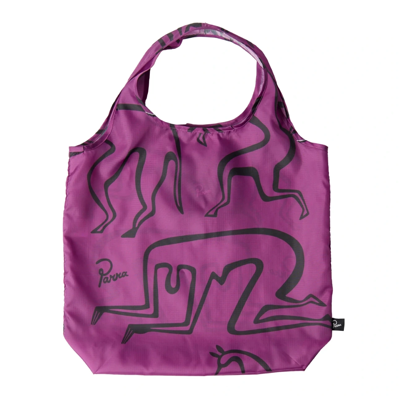 by Parra Yoga Walks Bag Purple front view in a white background