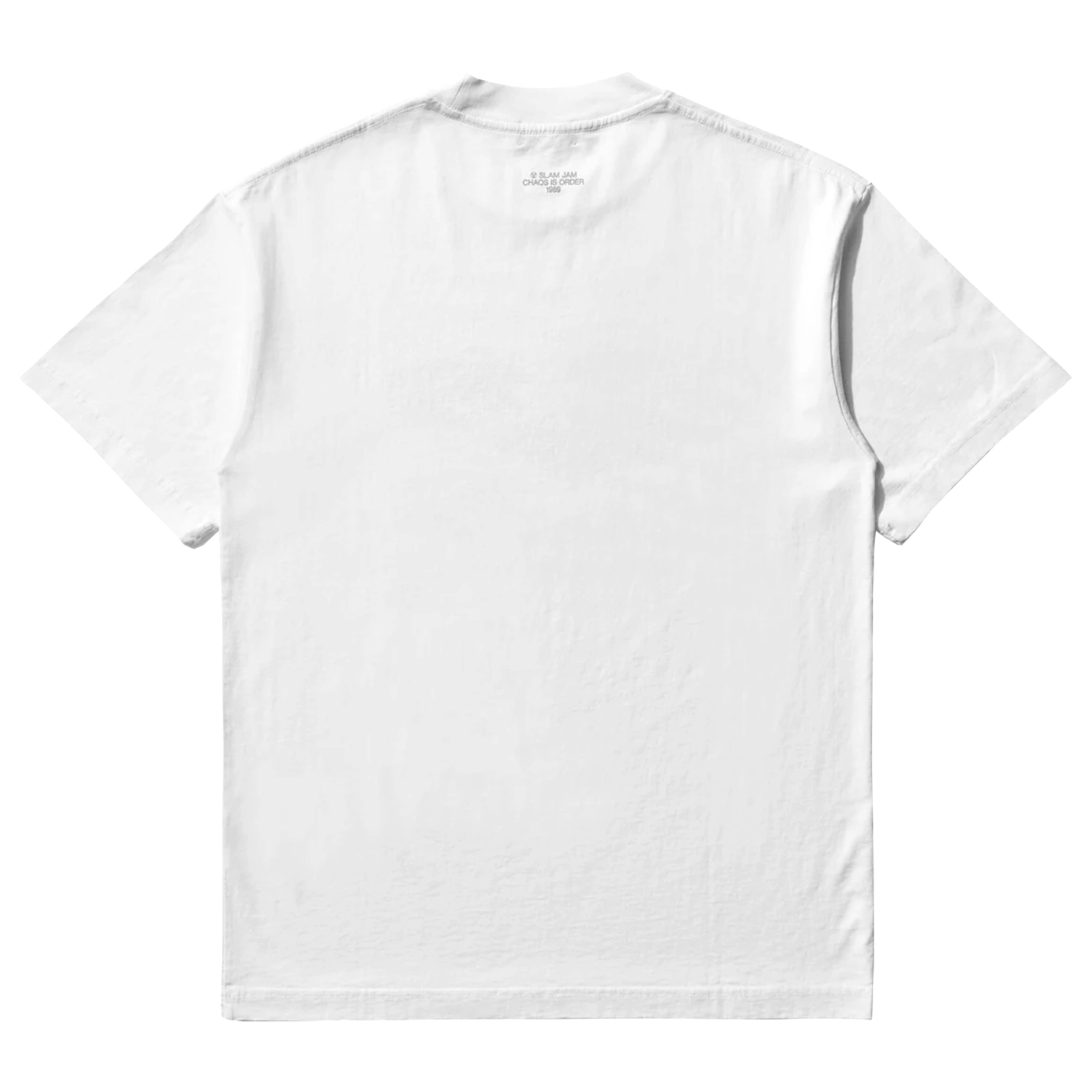 Slam Jam Connecting T-Shirt White back view in a white background