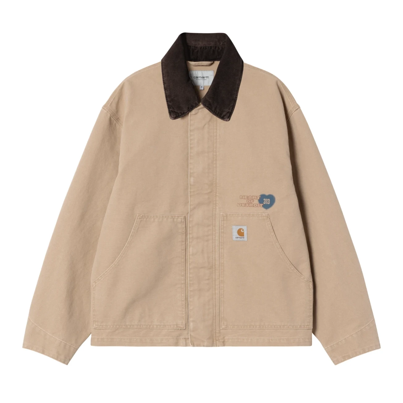 Carhartt WIP OG Arcan Graphic Jacket Dusty H Brown/Tobacco front view in a white background