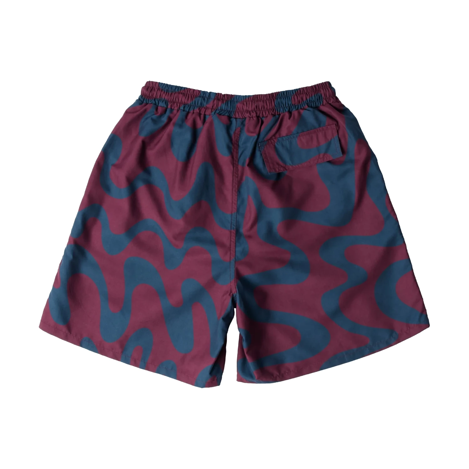 by Parra Splashed Swim Shorts back view in a white background