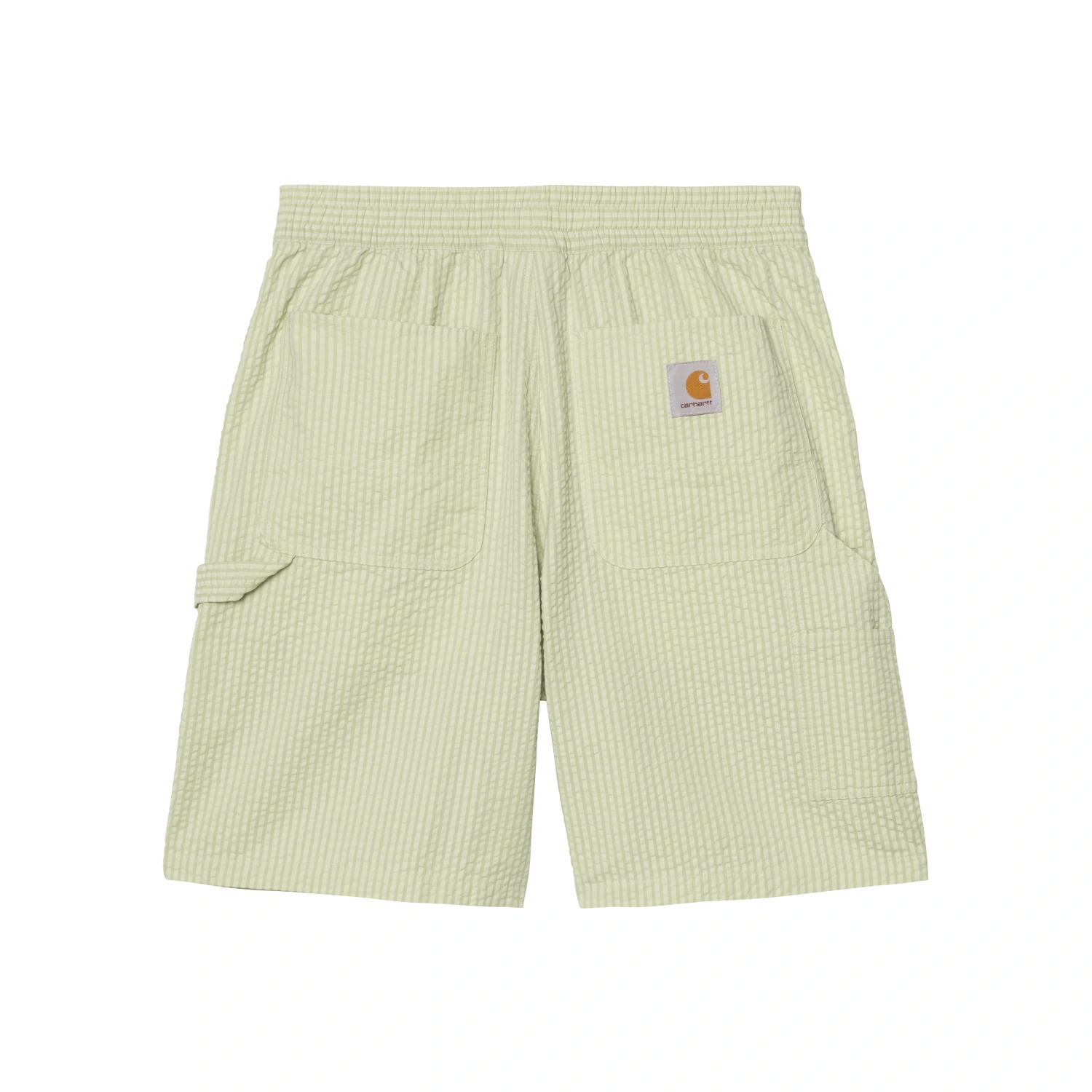 Carhartt WIP Toland Shorts Pale Olive back view in a white background