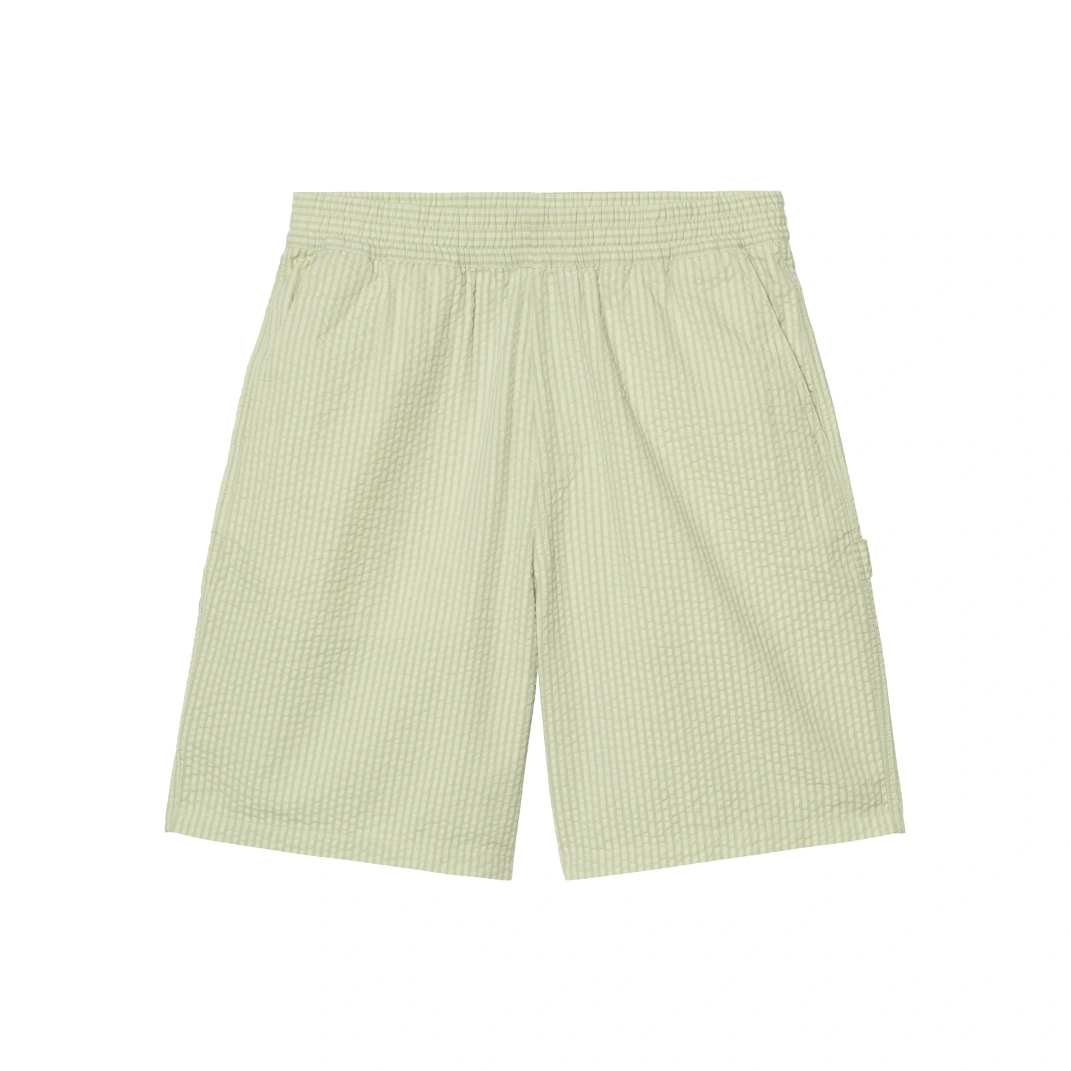 Carhartt WIP Toland Shorts Pale Olive front view in a white background