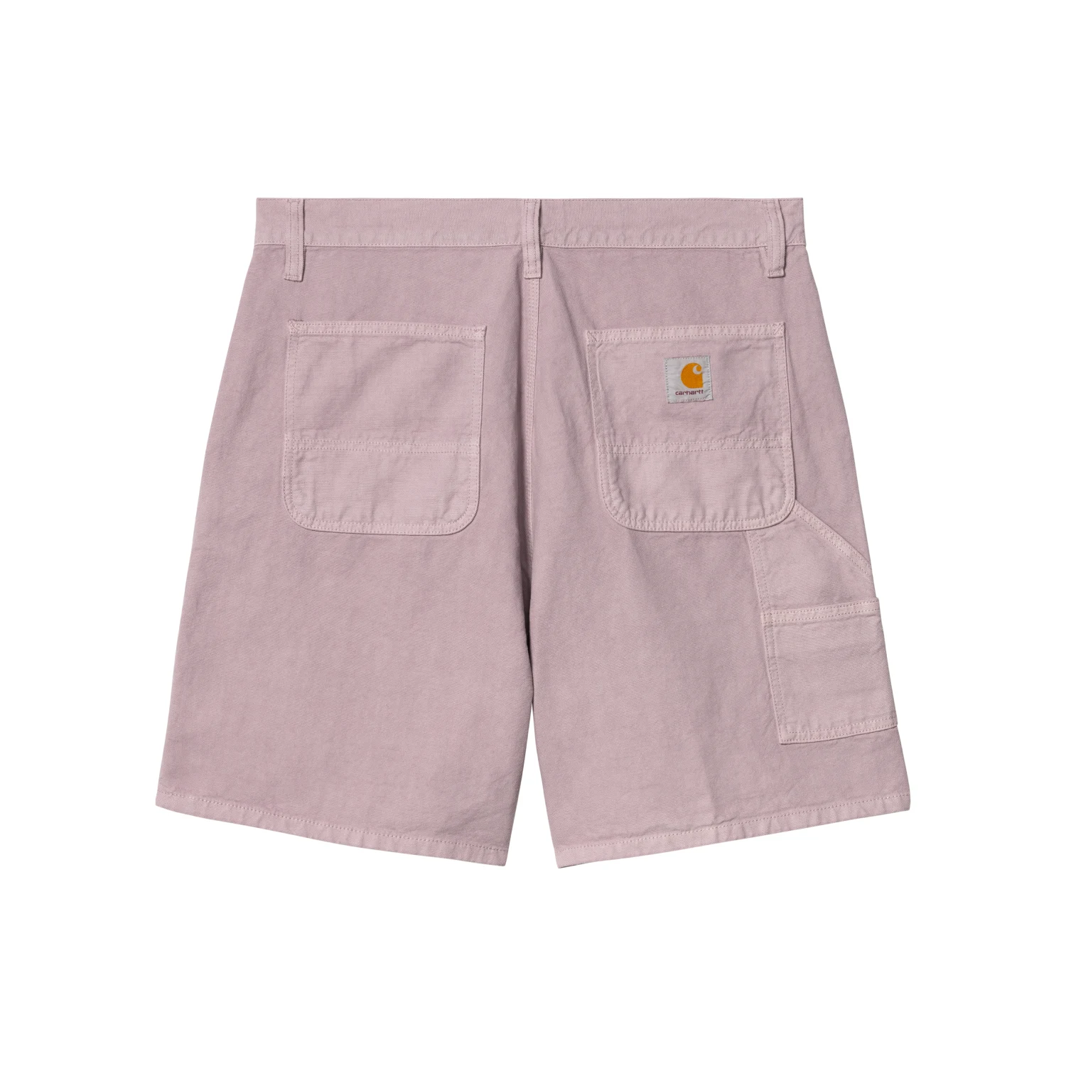 Carhartt WIP Walter Single Knee Short Pink Fog back view in a white background