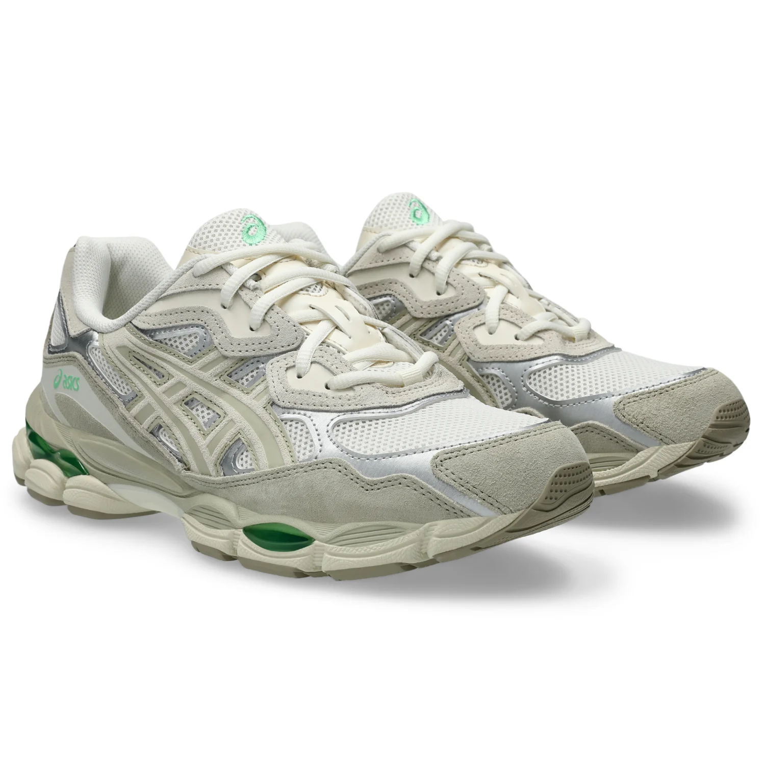 Asics GEL-NYC Cream/Fossil side view in a white background