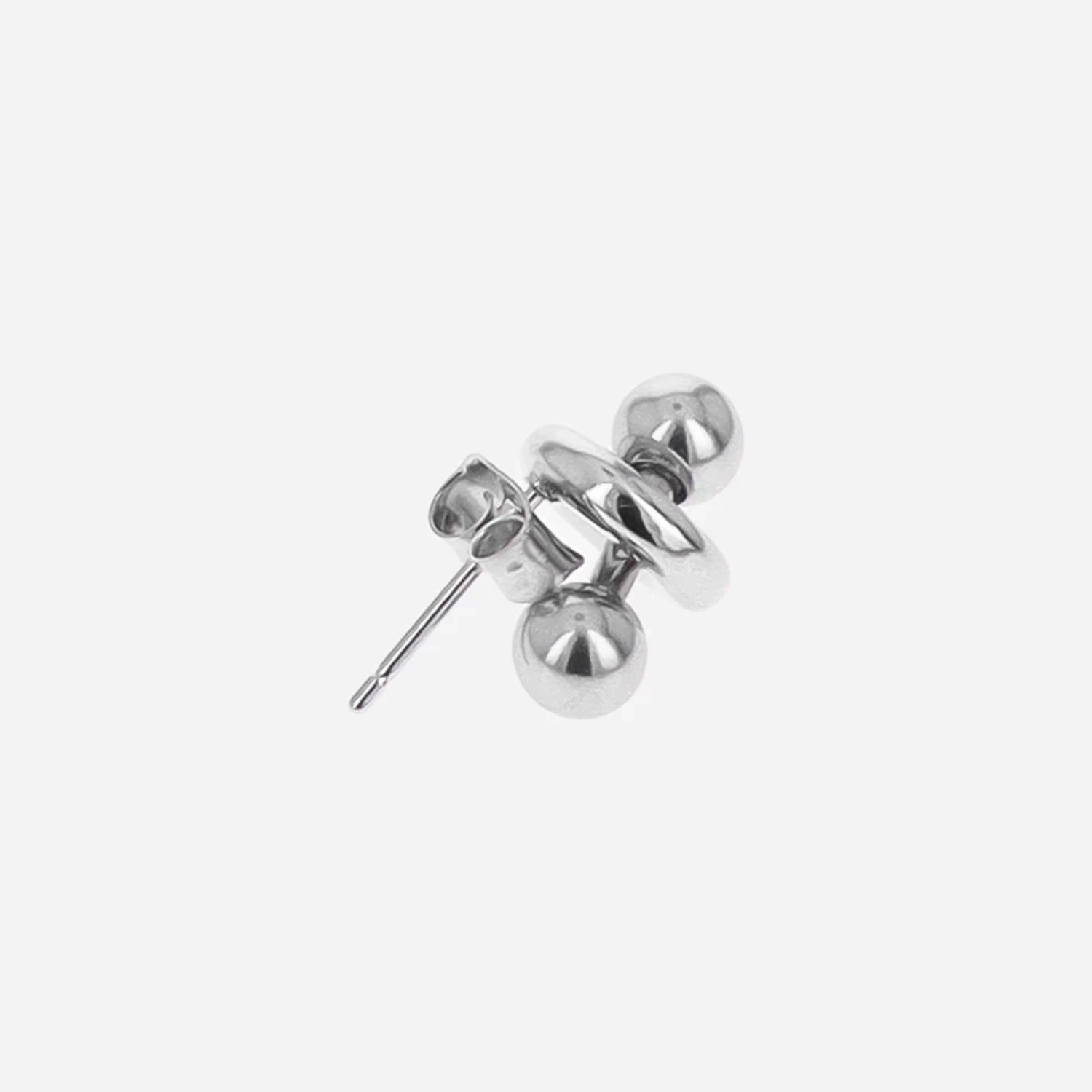 Justine Clenquet Azel Earring Palladium in a grey background
