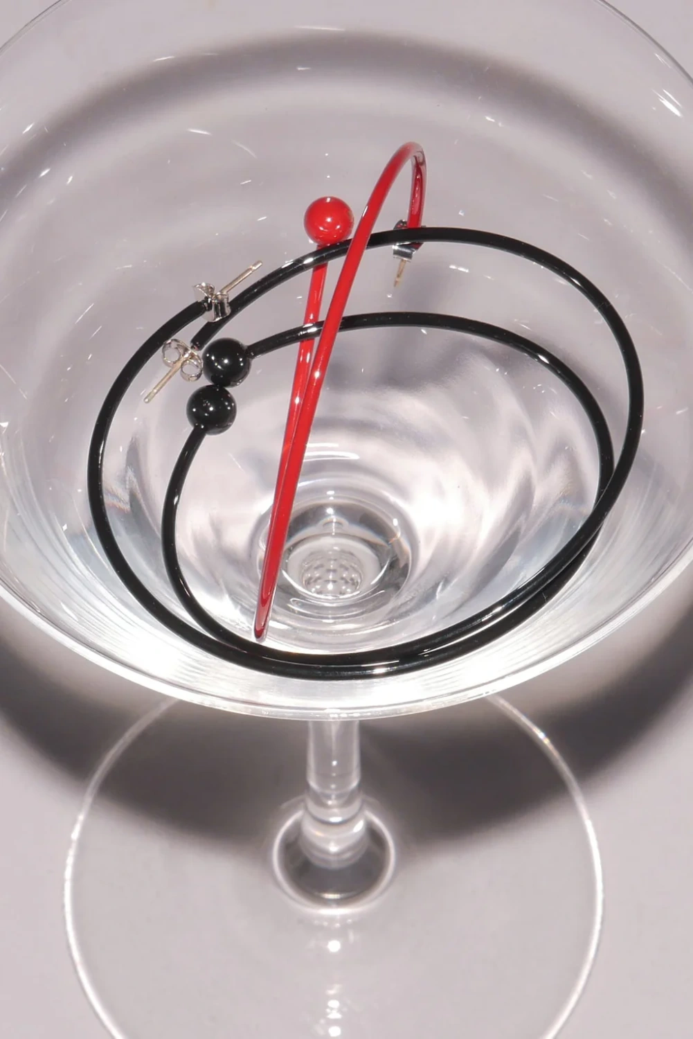 Justine Clenquet Marfa Lacquered Earrings Black