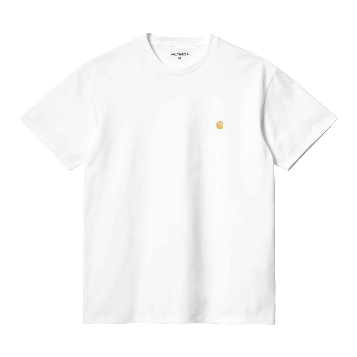Carhartt WIP Chase T-Shirt White front view in a white background