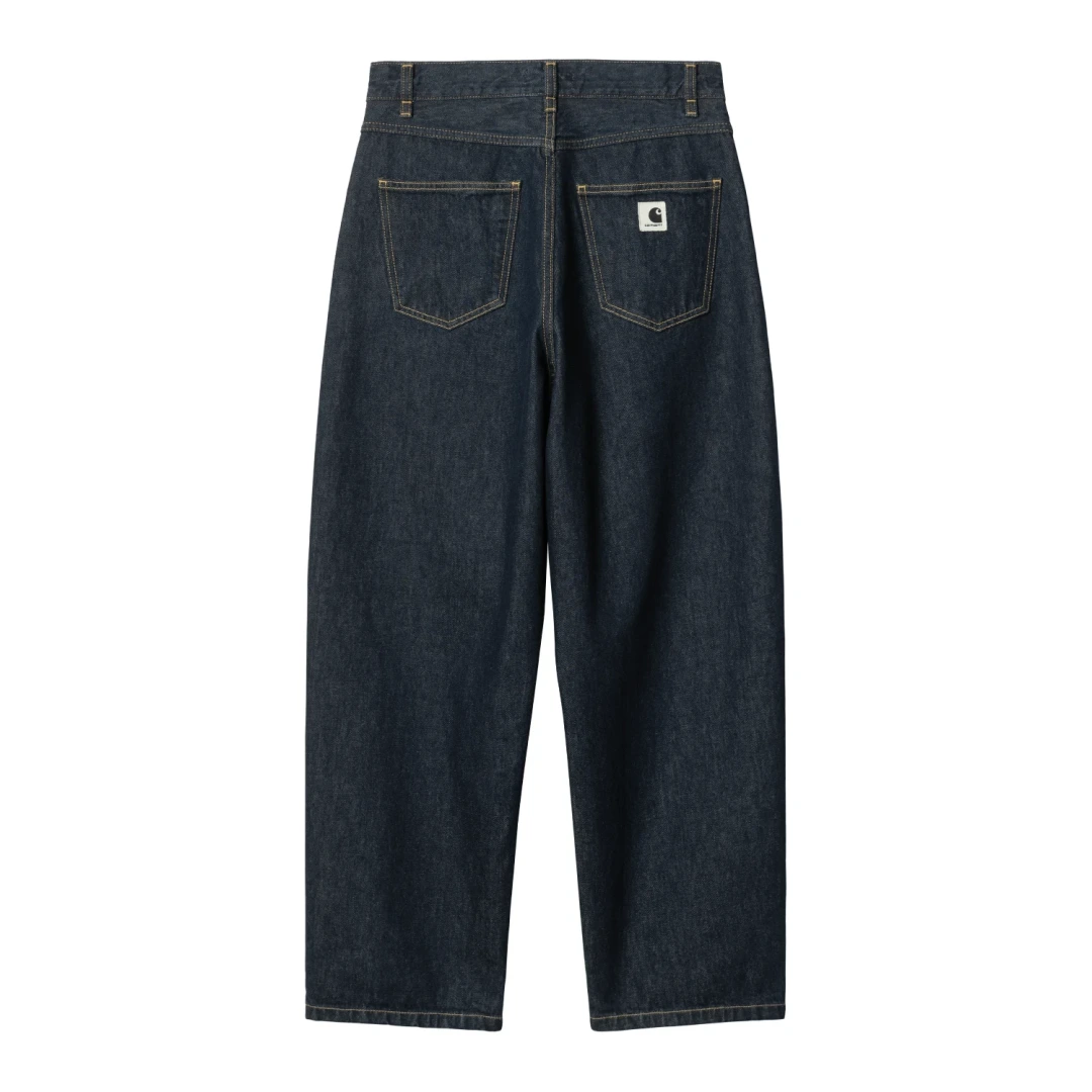 Carhartt WIP W's Brandon Pant Blue Rinsed back view in a white background
