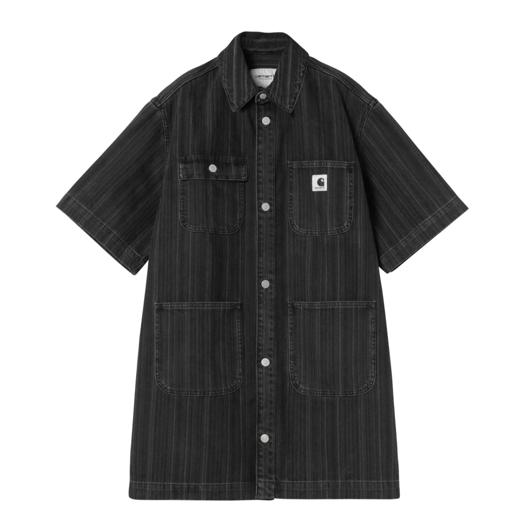 Carhartt WIP W' Rylan Dress Black front view in a white background