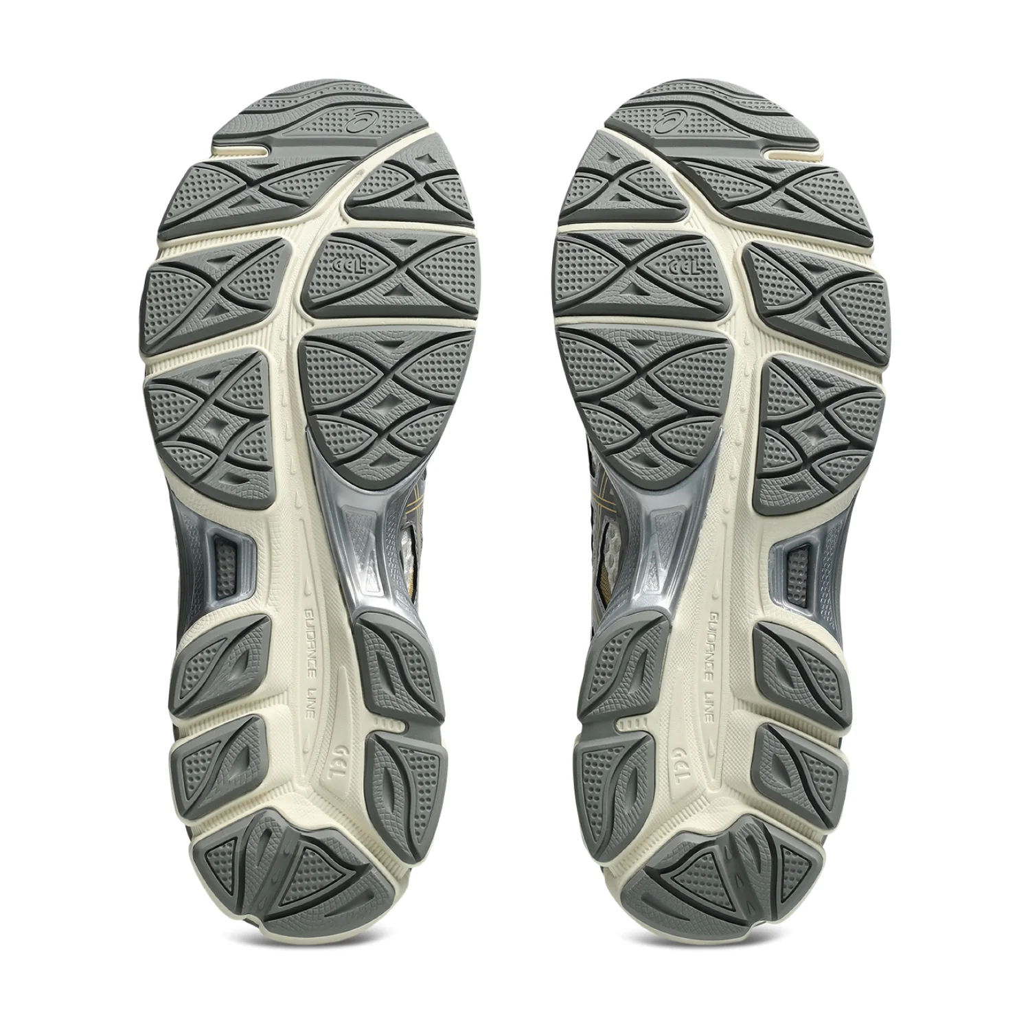 Asics GEL Cumulus 16 Cream/Clay Grey bottom view in a white background
