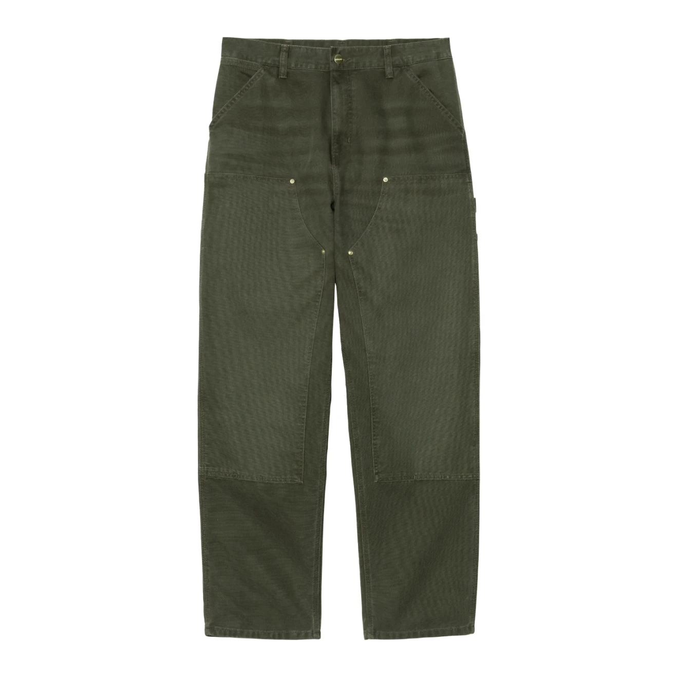 Carhartt WIP Double Knee Pant Olive front view in a white background