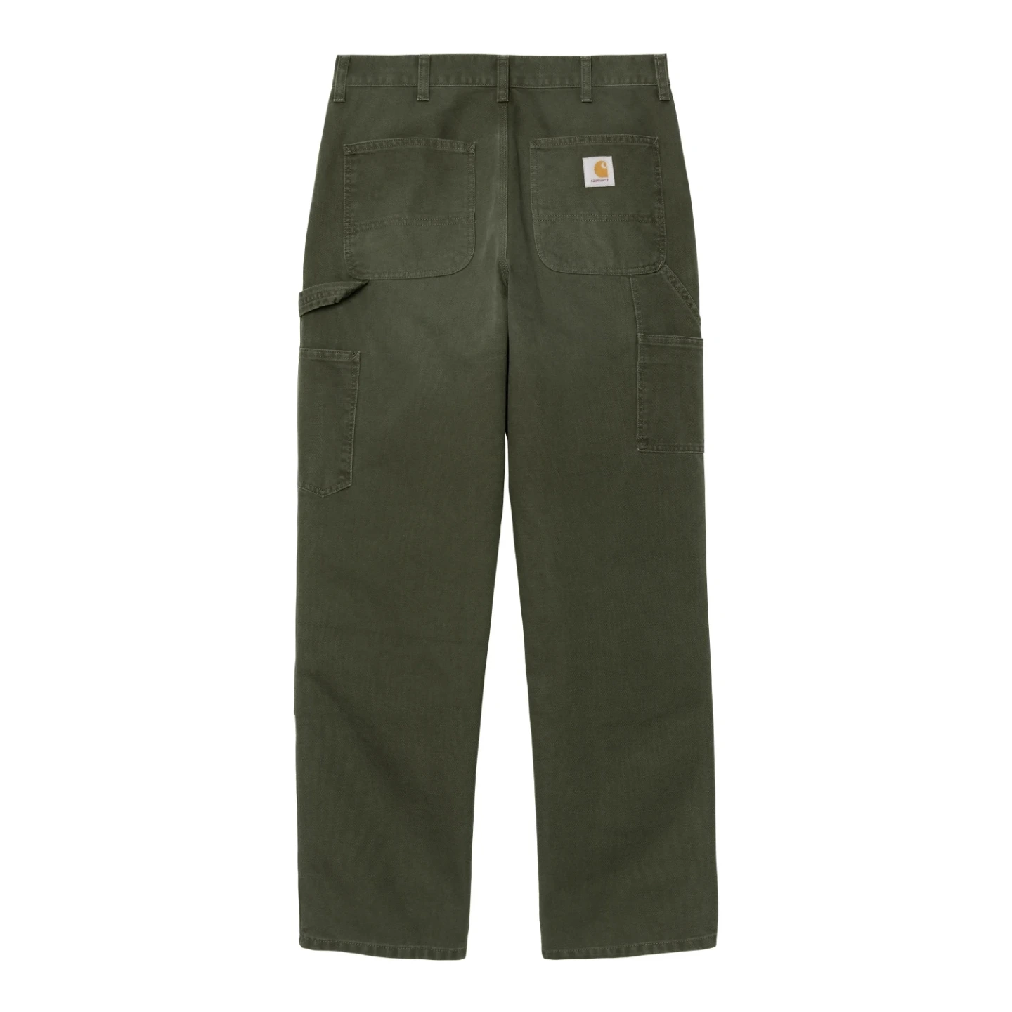 Carhartt WIP Double Knee Pant Olive back view in a white background