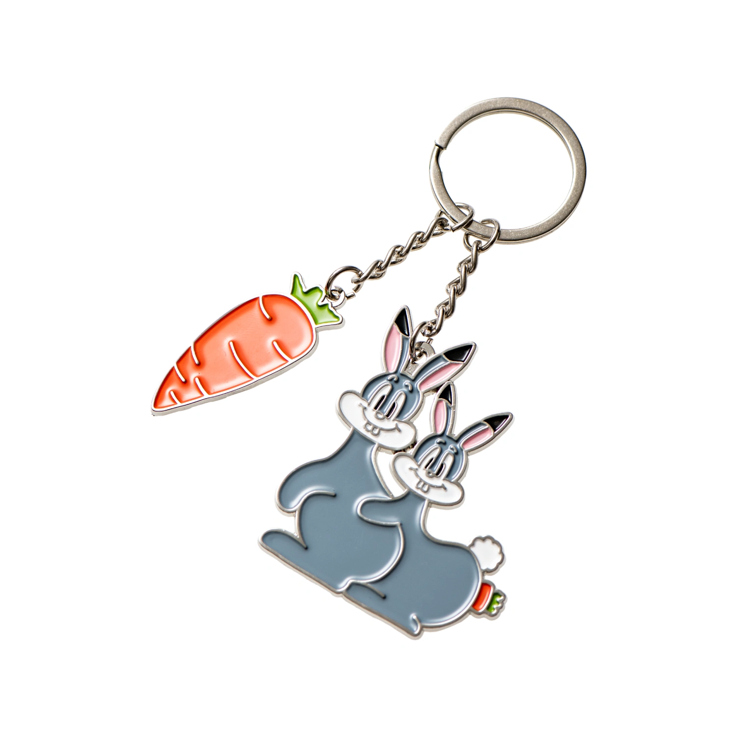 Carne Bollente Carrot Affairs Keychain front view in a white background