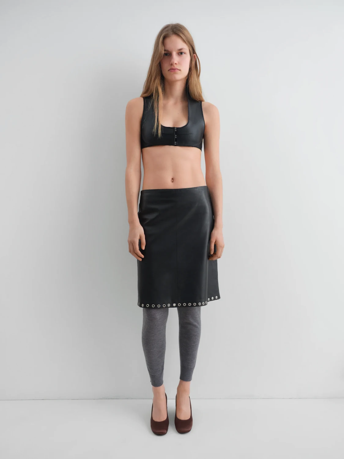 Gimaguas Jill Top Black front view on model