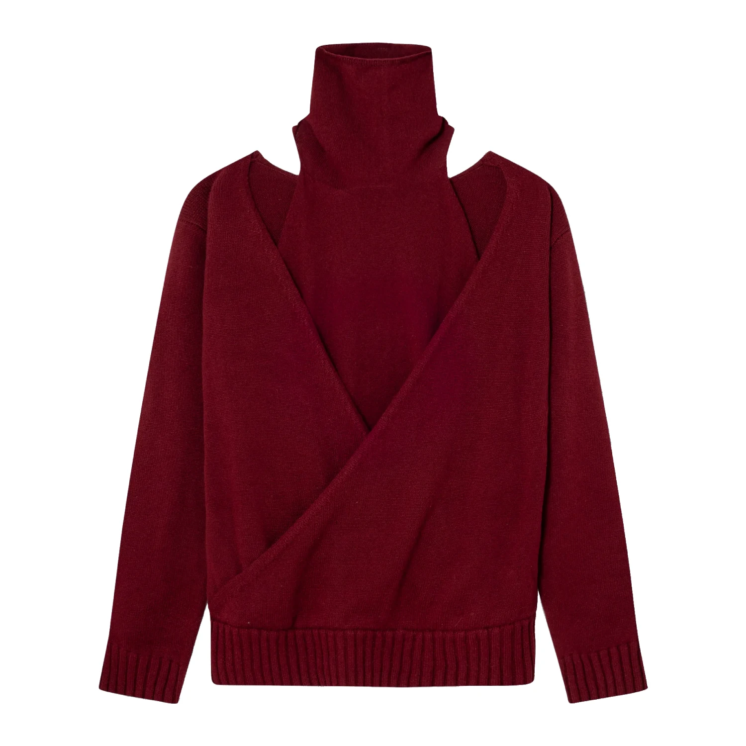 Gimaguas Zante Jumper Burgundy front view in a white background