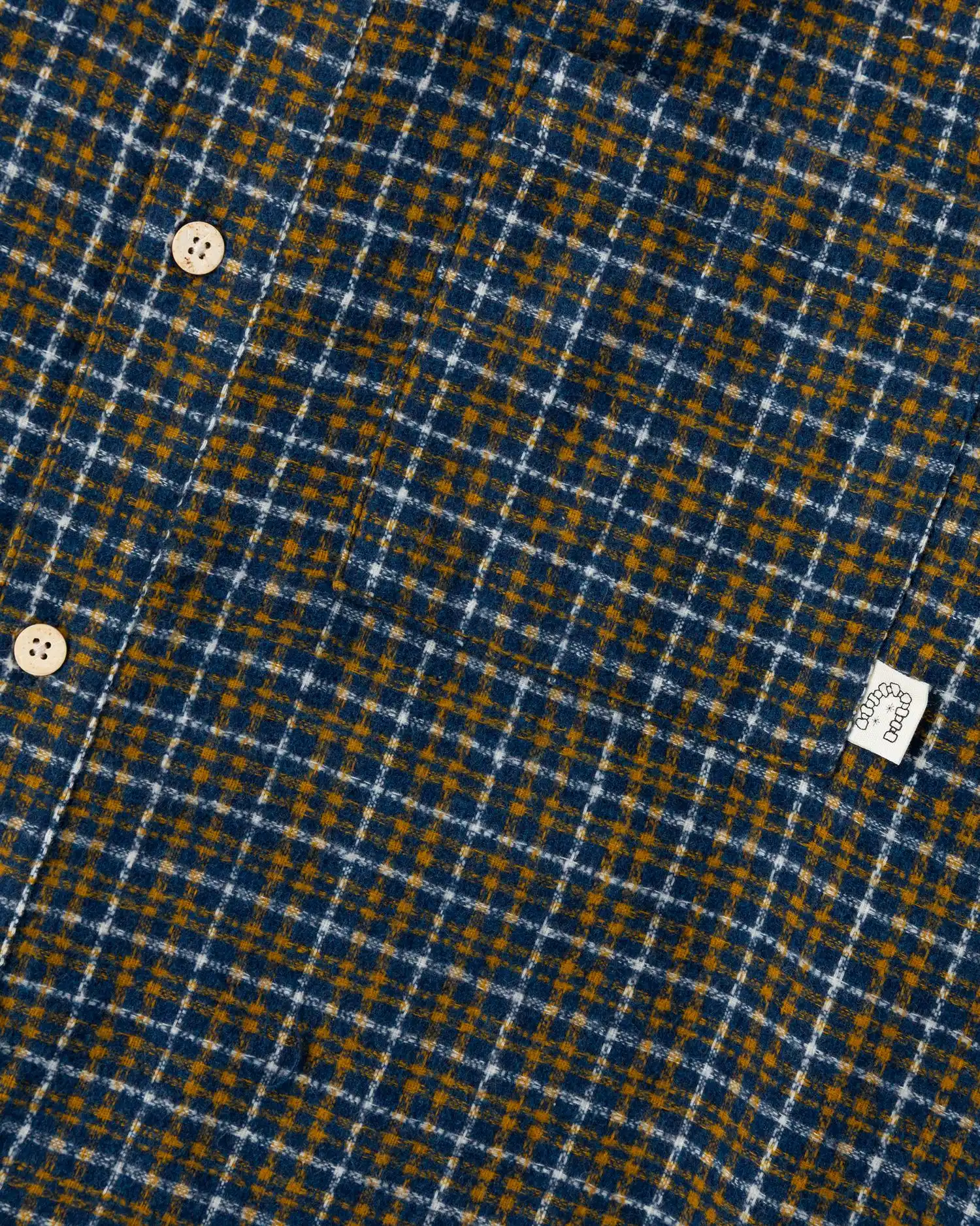 Heresy Deft Shirt Navy front view detail