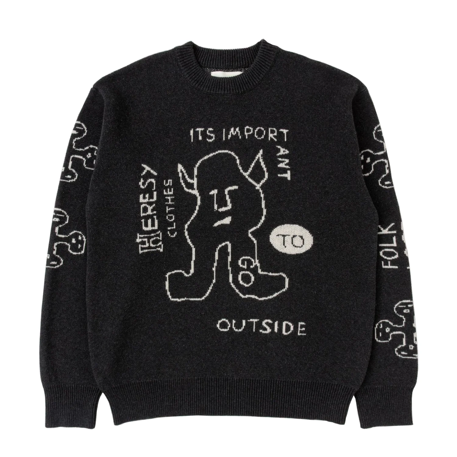 Heresy Outdoors Knit front view in a white background
