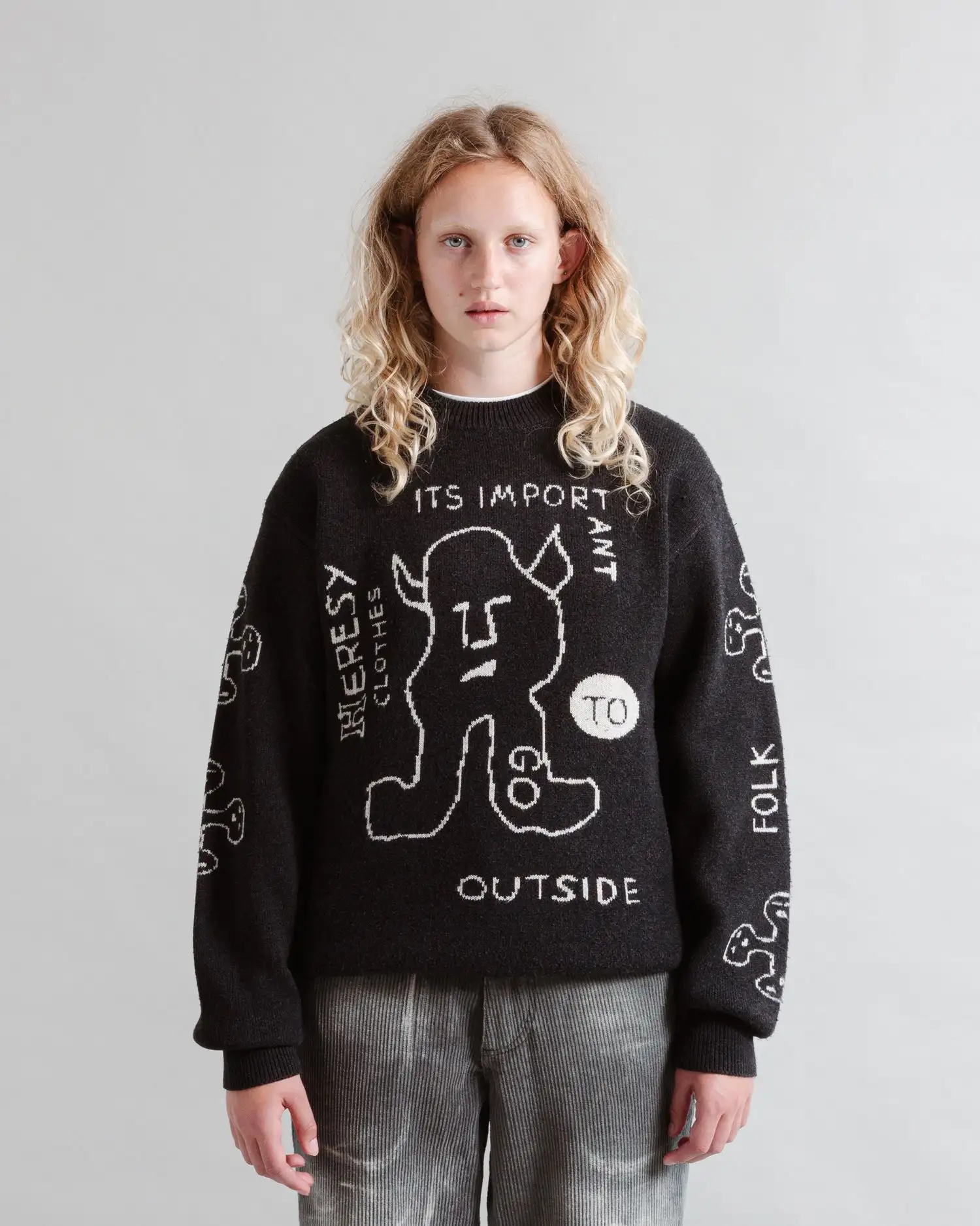 Heresy Outdoors Knit front view on model