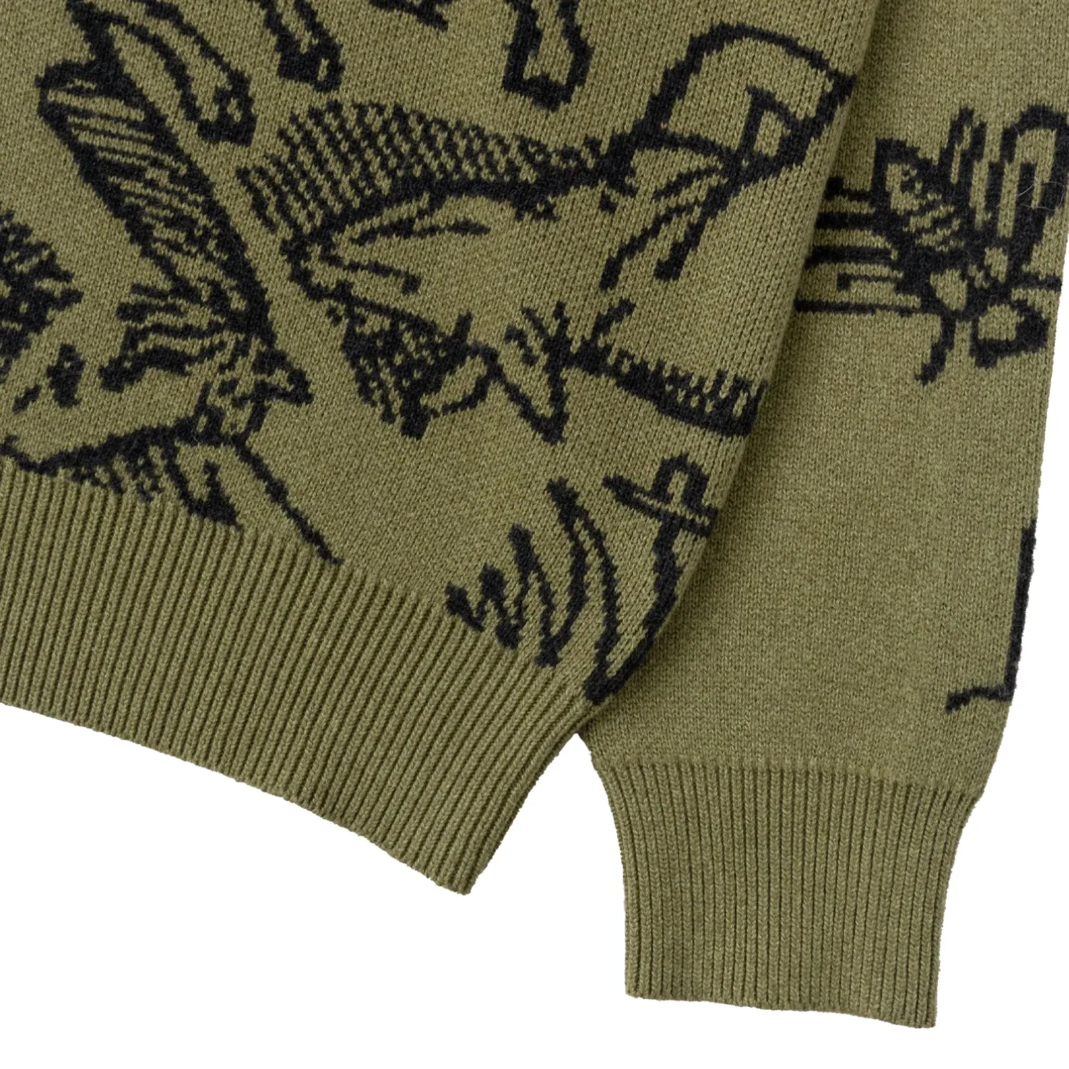 Heresy Plague Knit front view detail in a white background