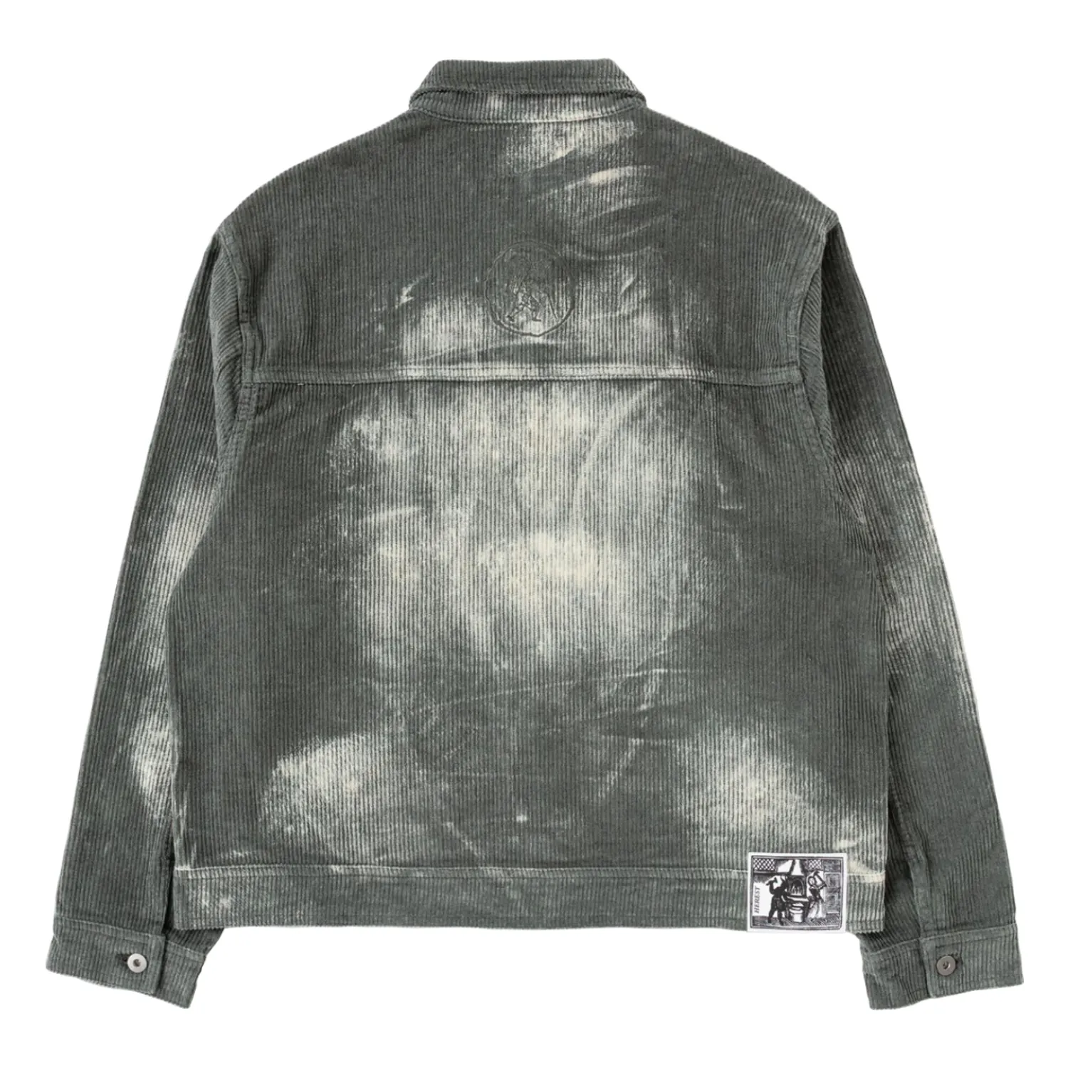 Heresy Pond Jacket back view in a white background