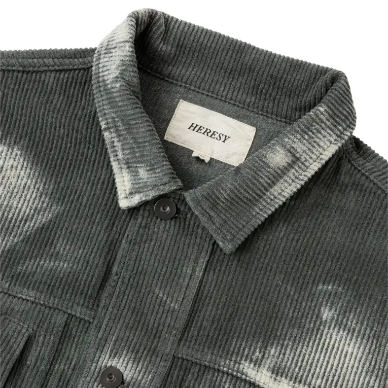 Heresy Pond Jacket front view detail in a white background