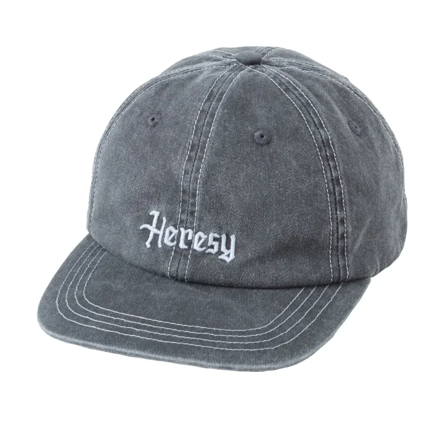 Heresy Villein Cap grey front view in a white background