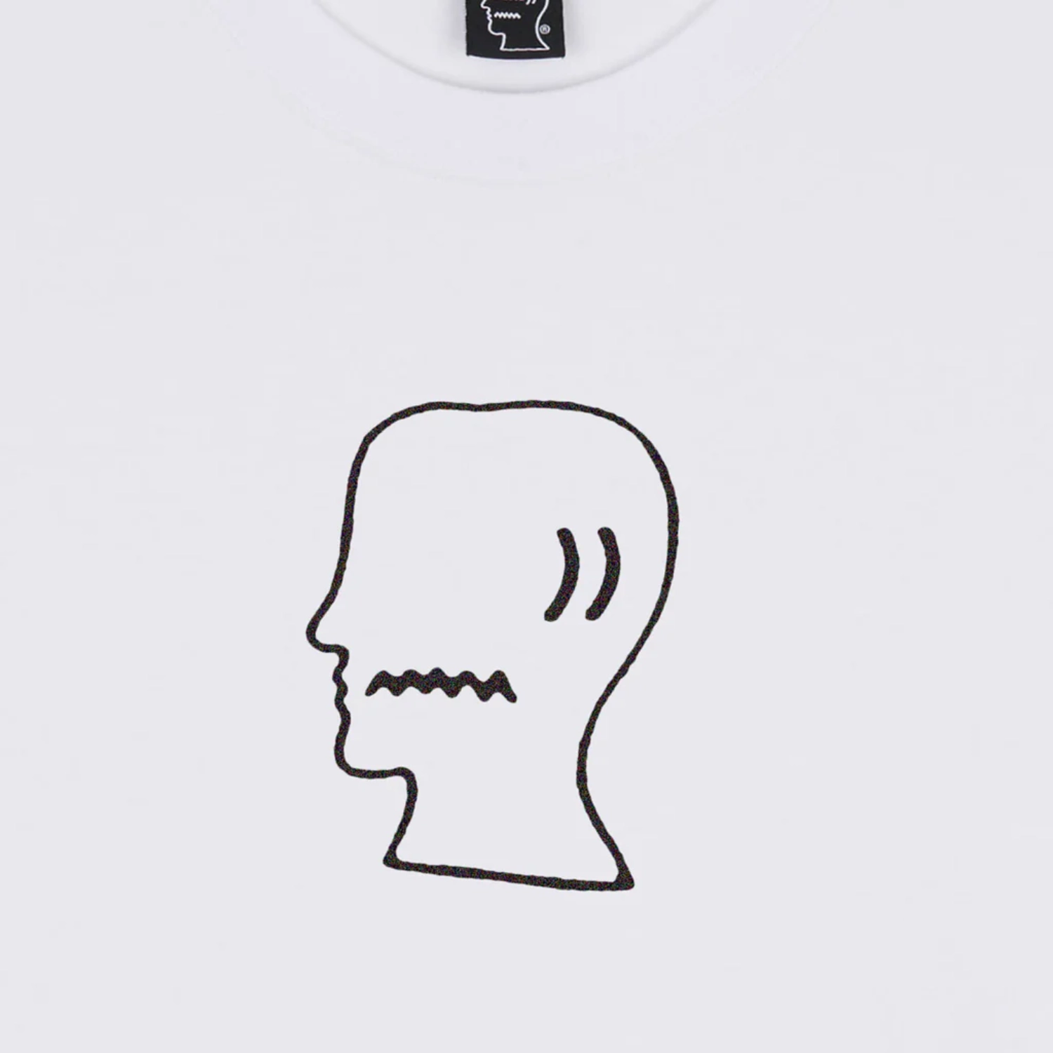 Brain Dead Logohead T-shirt White front view detail