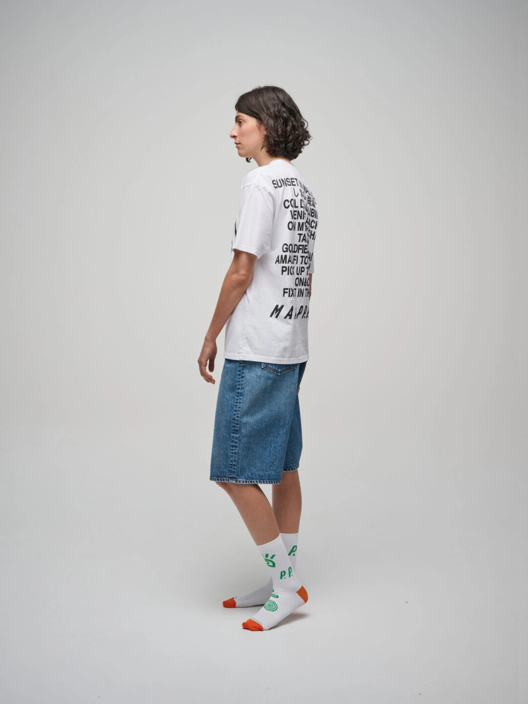 Public Possession + MAAP Slow Rider T-Shirt White side view on model