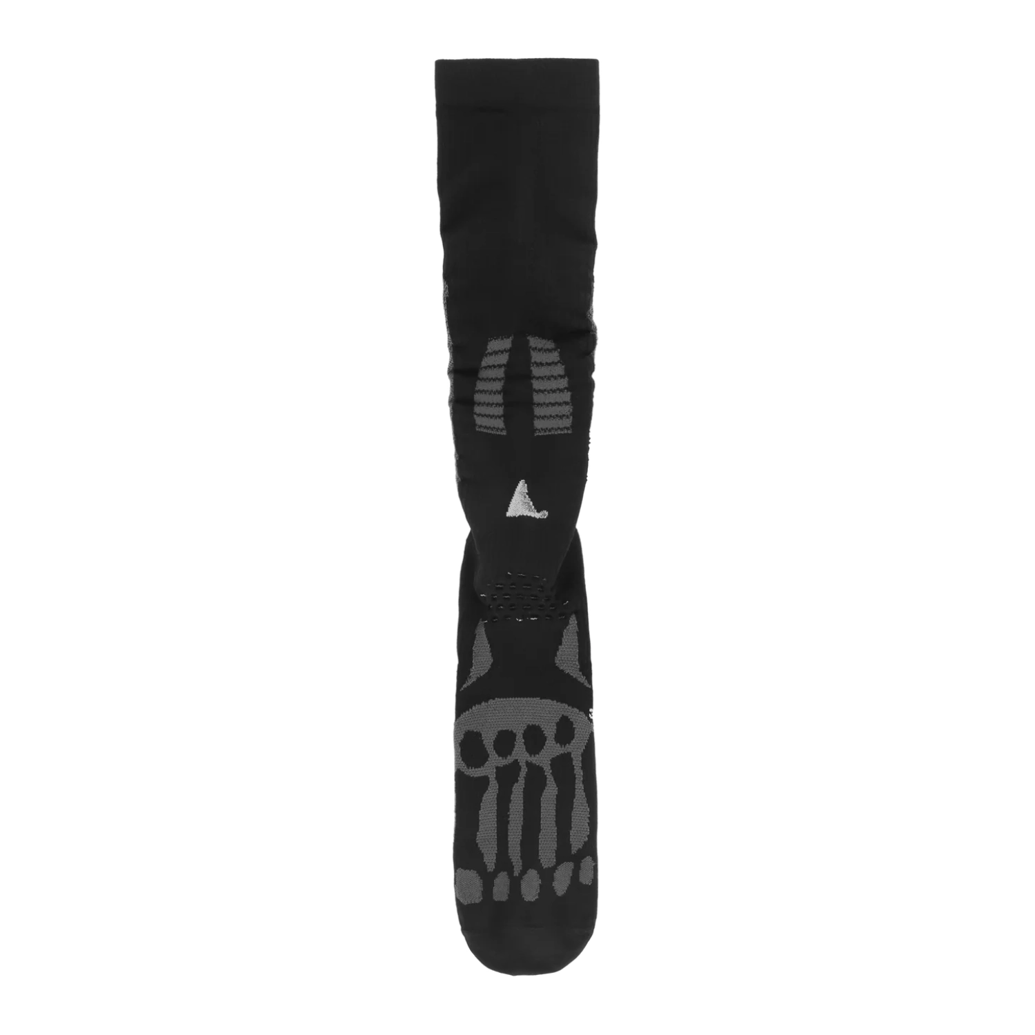 ROA Bones Logo Q-Skin® Technical Socks Black front view in a white background