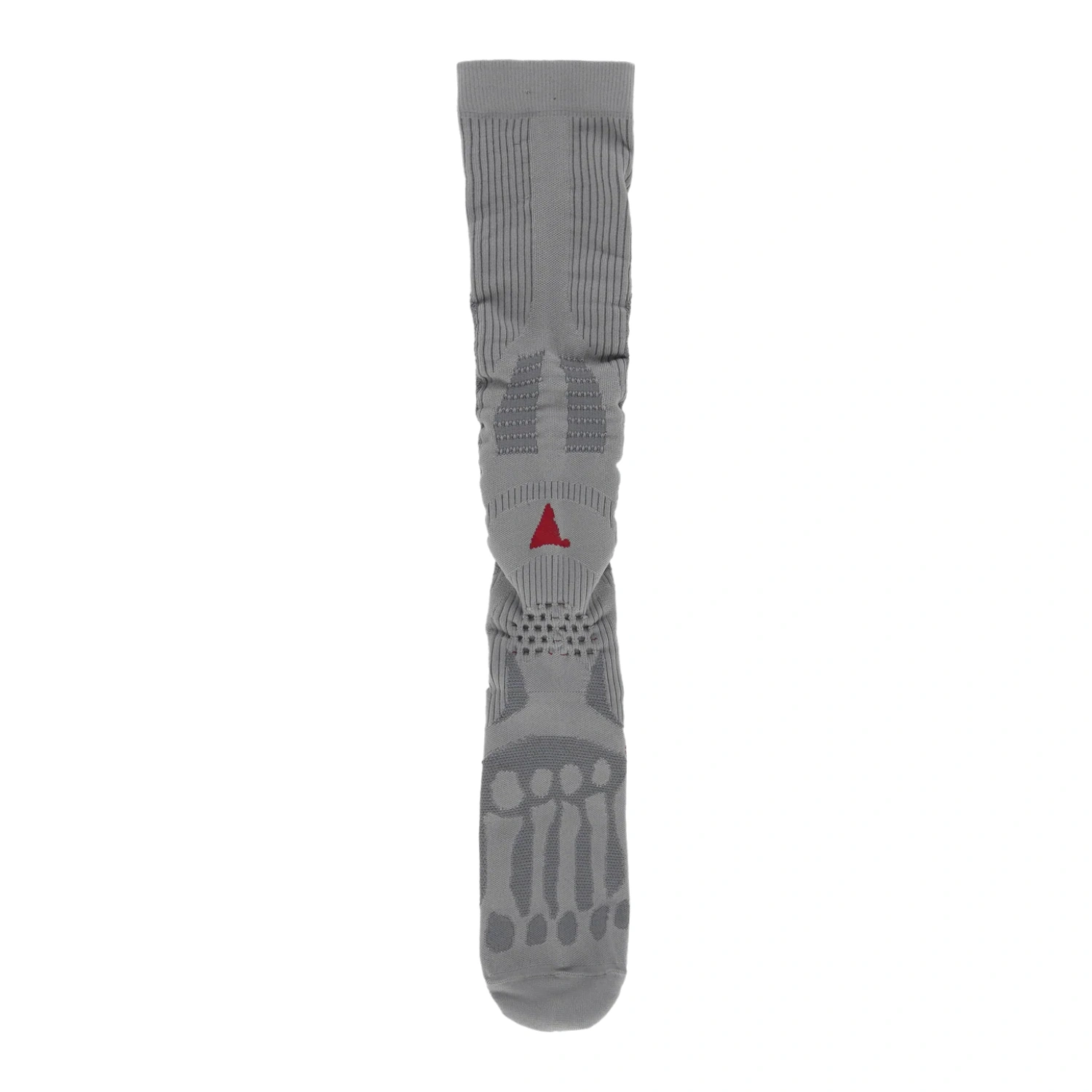 ROA Bones Logo Q Skin Technical Socks Grey front view in a white background