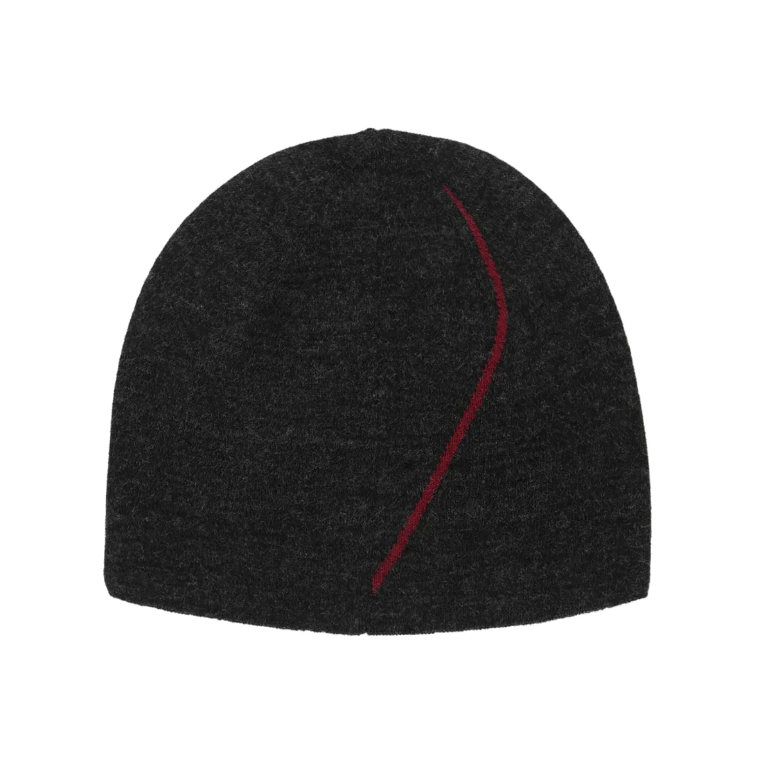 ROA Logo Wool Beanie Anthracite back view in a white background