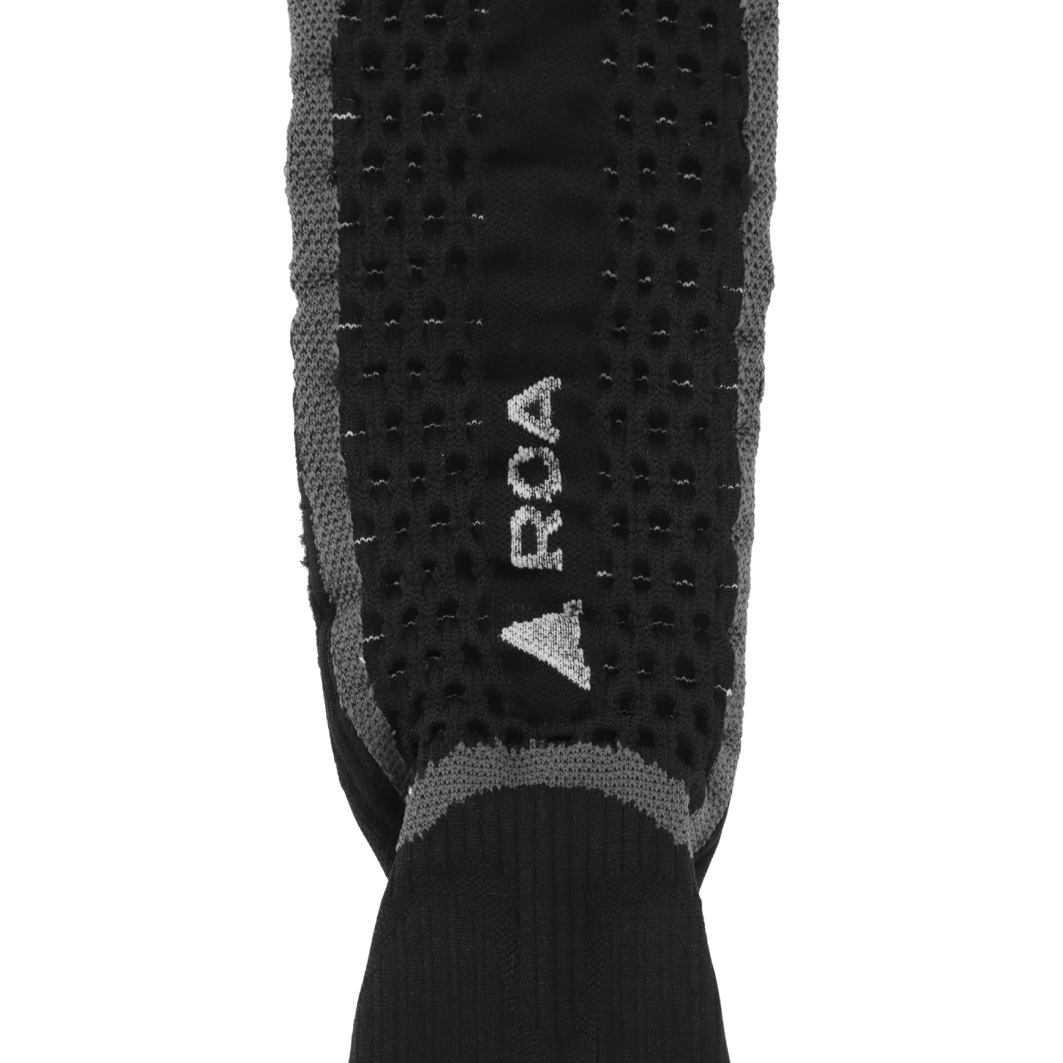 ROA Bones Logo Q-Skin® Technical Socks Black back view detail in a white background